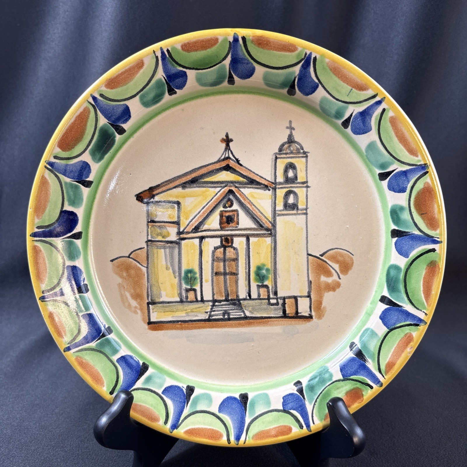 VTG Gorky Gonzalez GTO Mexican Hand Painted Pottery Hanging Mission 9\
