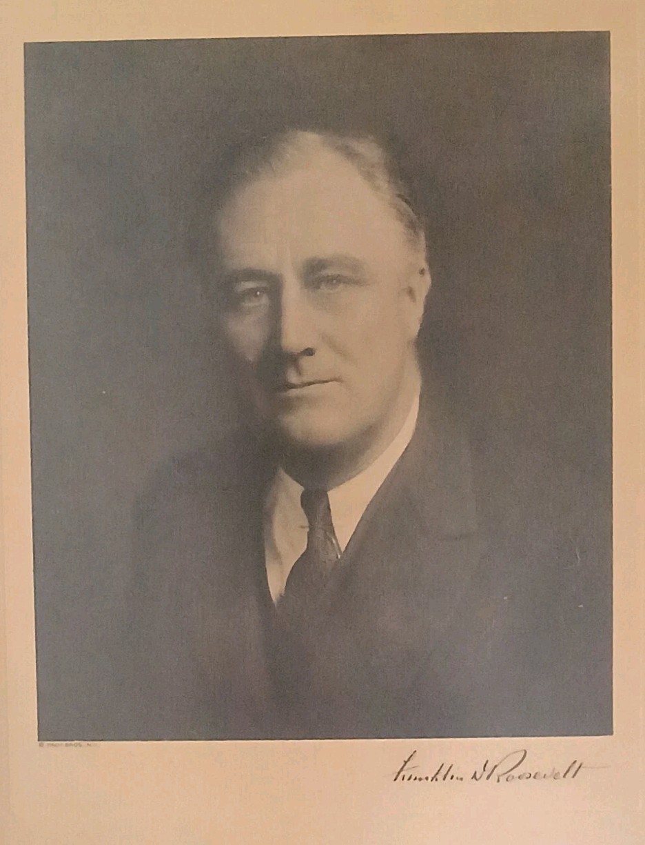 Franklin D. Roosevelt FDR President Auth Signed Autograph Portrait Pach Bros NY