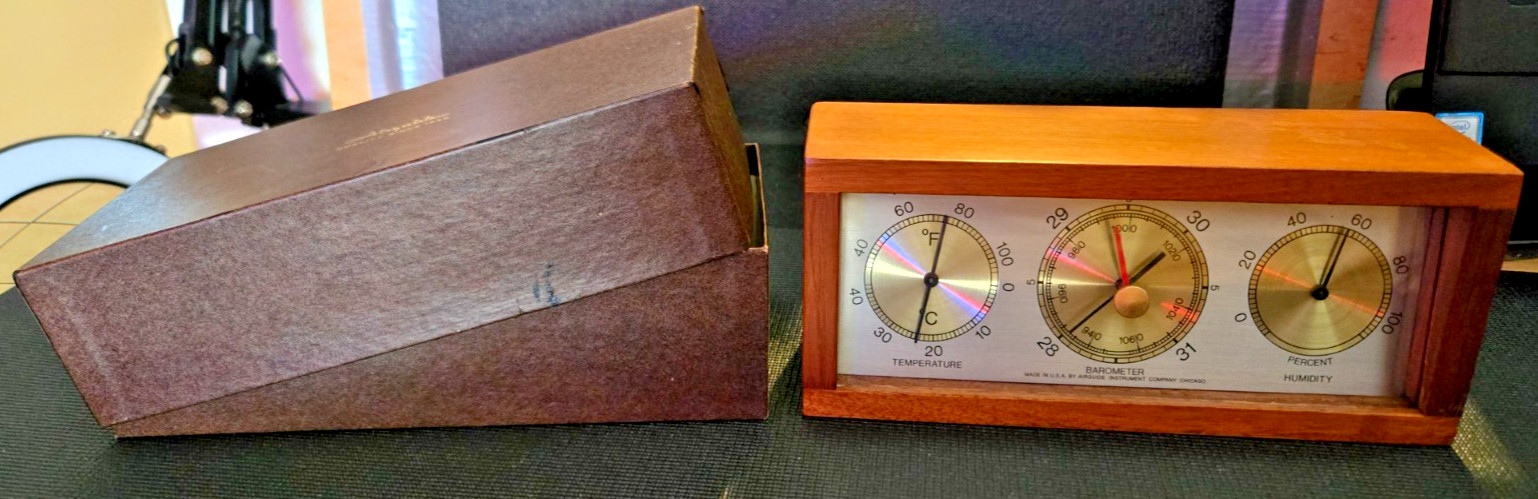 Vintage Airguide Weather Station w/ Temperature, Barometer and Humidity IOB