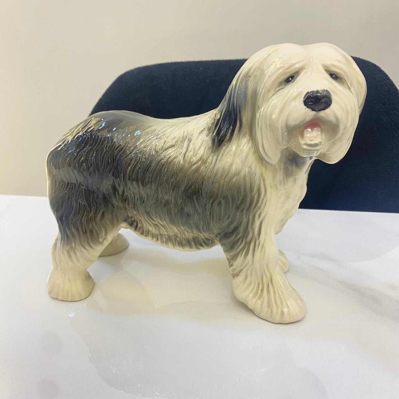 Vintage Coopercraft Dulux Old English Sheepdog Porcelain Figurine Dog Statue