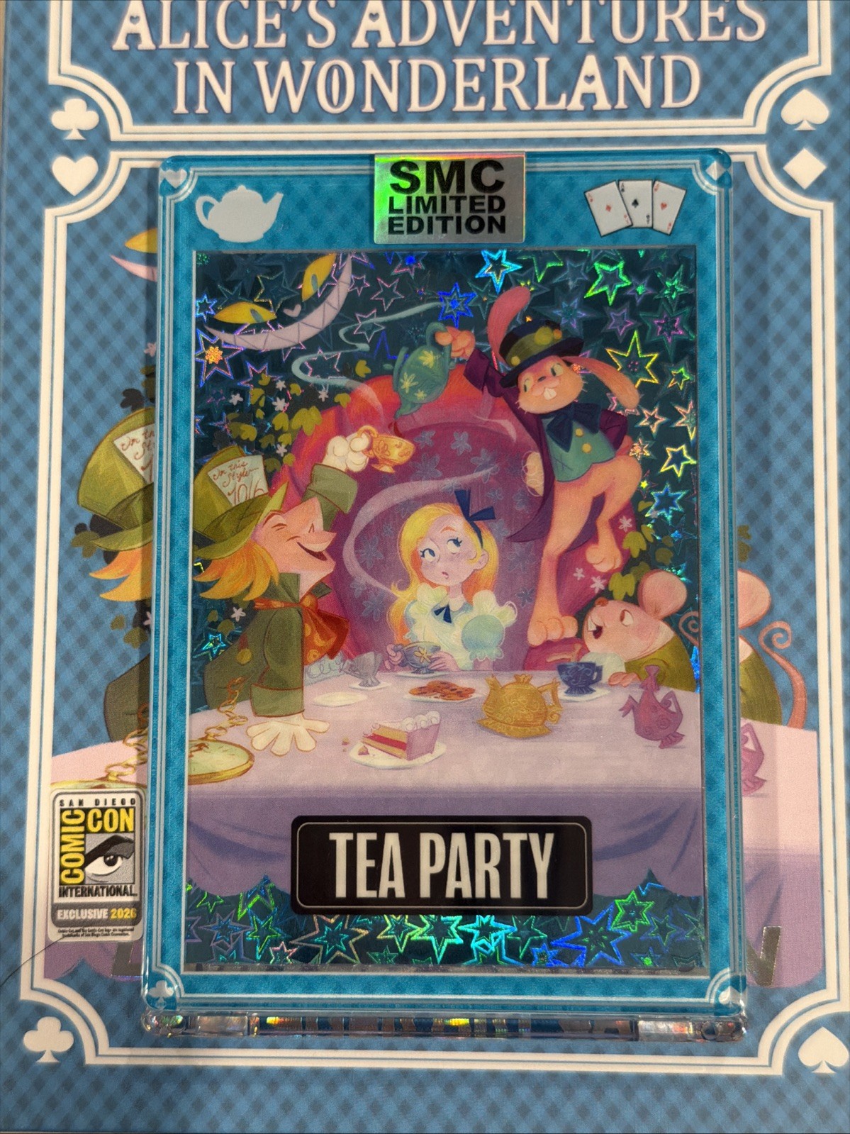 SMC Alice In Wonderland/TeaParty Blue Stars /50 SDCC Saturday Morning Cards 2026 SMC Alice In Wonderland/TeaParty Blue Stars /50 SDCC Saturday Morning Cards 2026