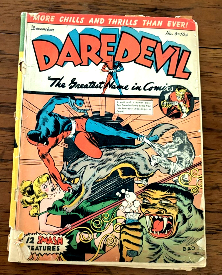 DAREDEVIL COMICS #6 1941 LEV GLEASON  BIRO/WOOD/BRIEFER ART