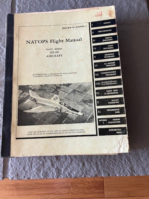 Original 1969 USMC RF-4B Phantom II NATOPS Flight Manual – Vietnam War 