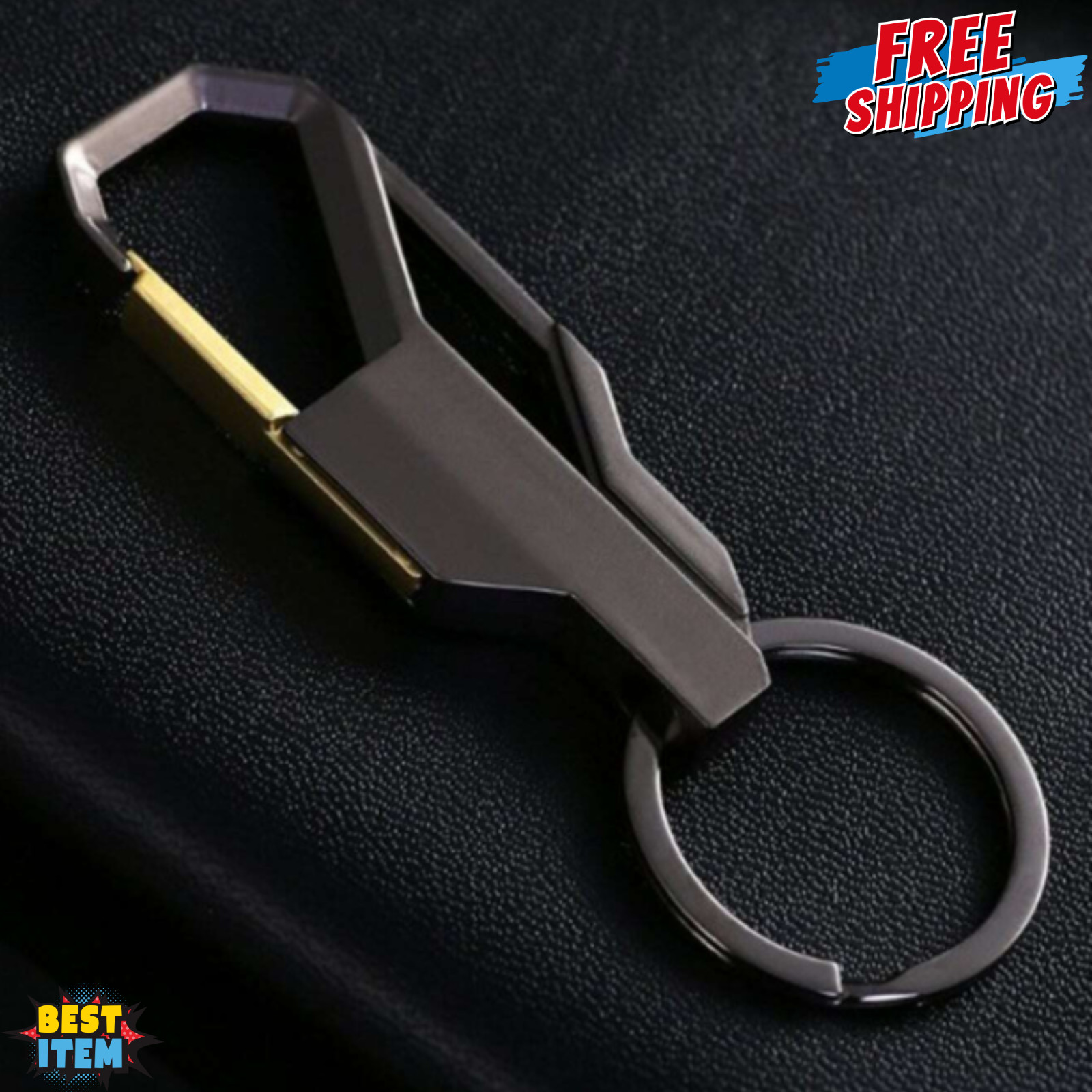 Metal Keychains Keyring Heavy Duty Zinc Alloy Detachable Initial Key Ring (1 Pc)