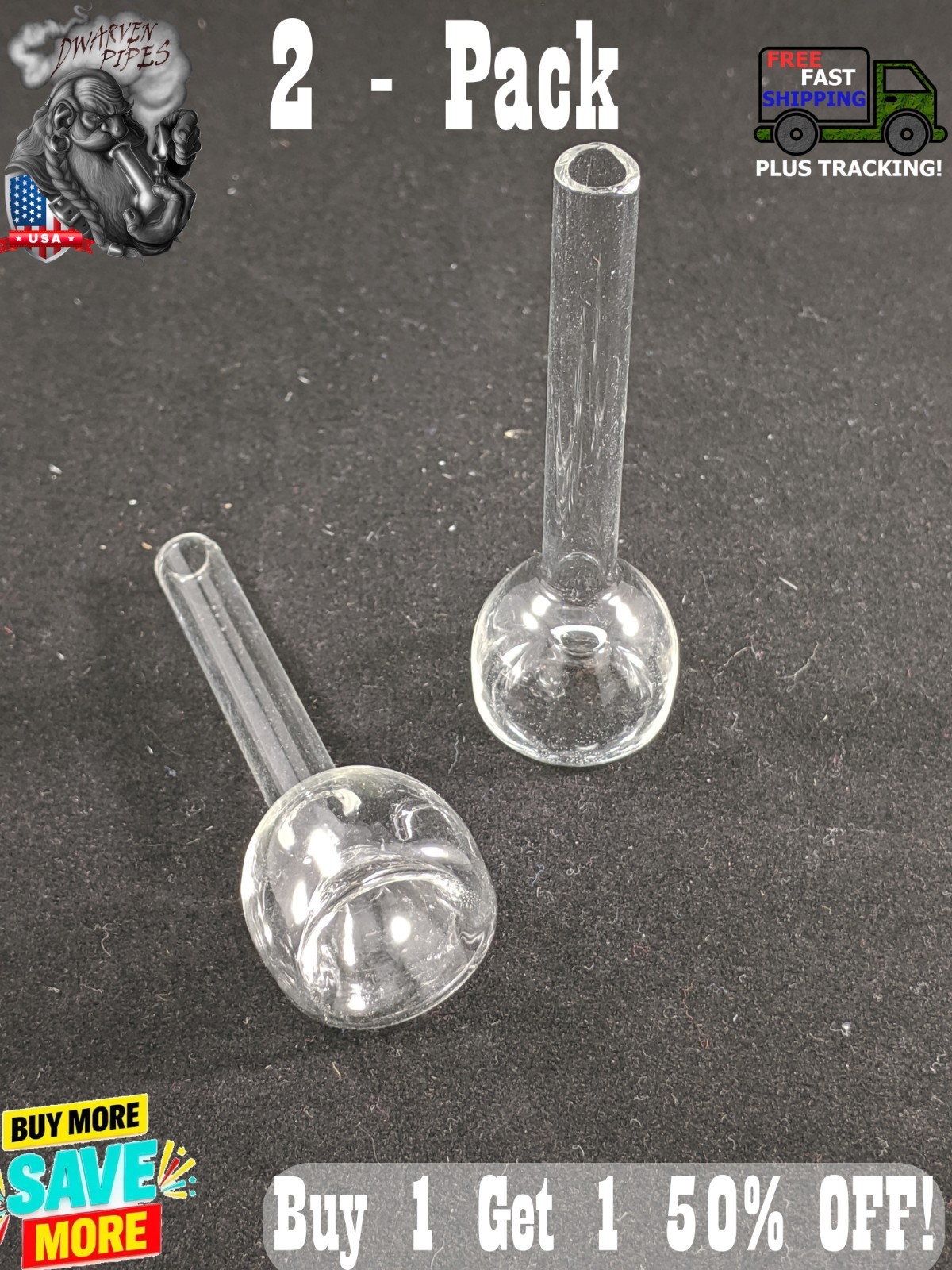 2 Pack: Glass Downstem With Bowl Replacement for 5