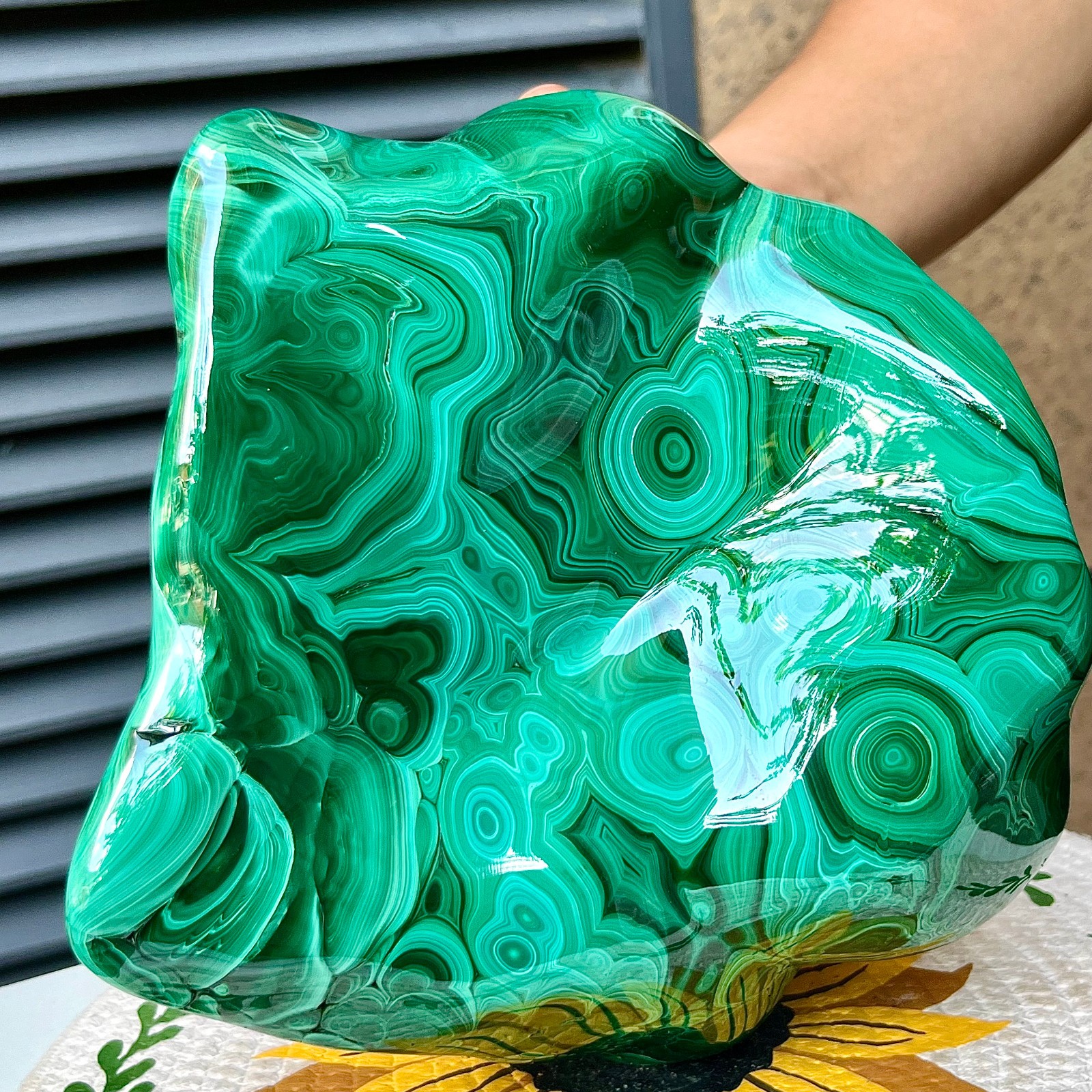 11.7 lb Green Malachite Polished Freeform Stone Mineral Specimen Rock Collection