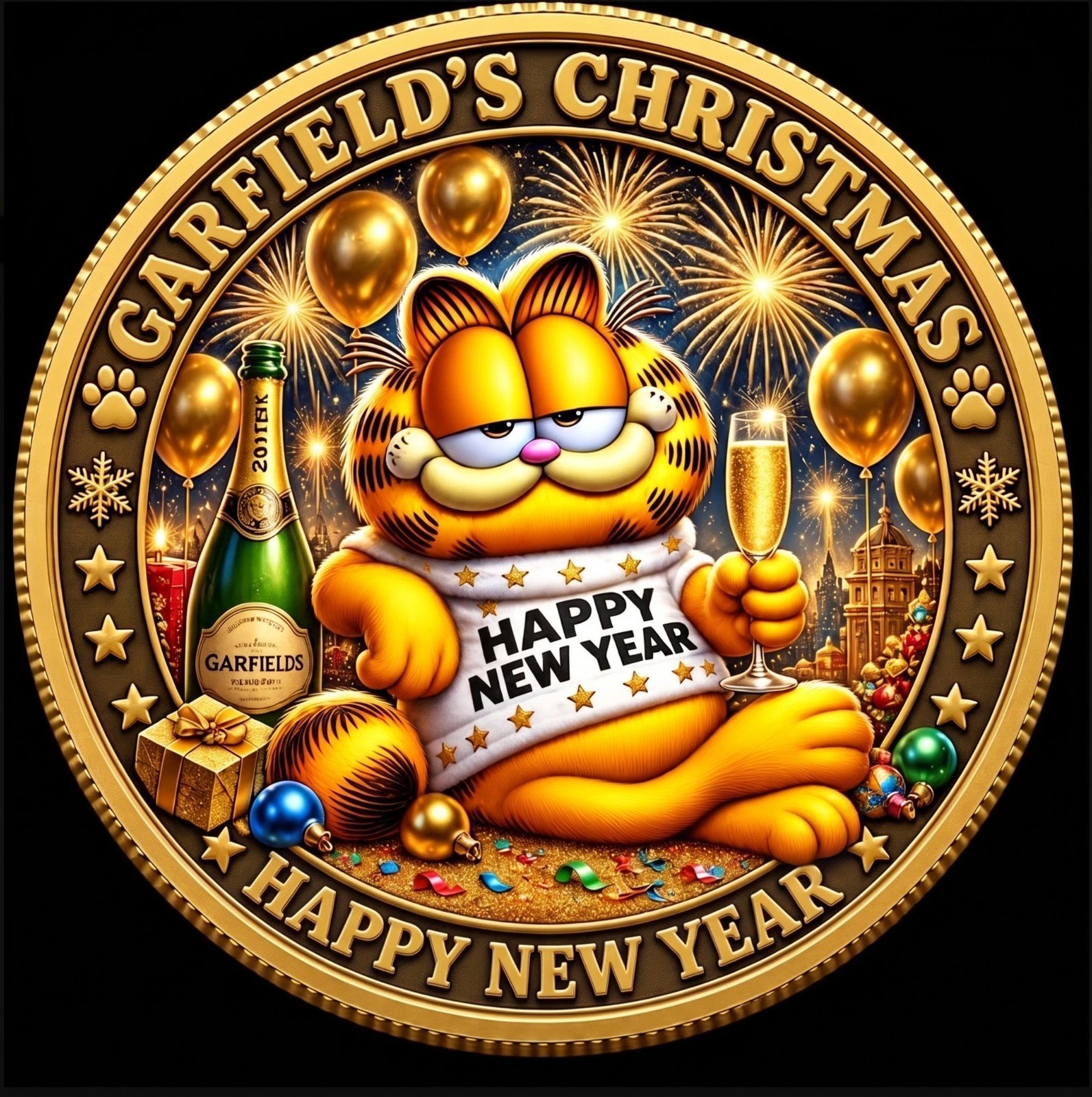 Garfield’s Christmas & Happy New Year Commemorative Coin
