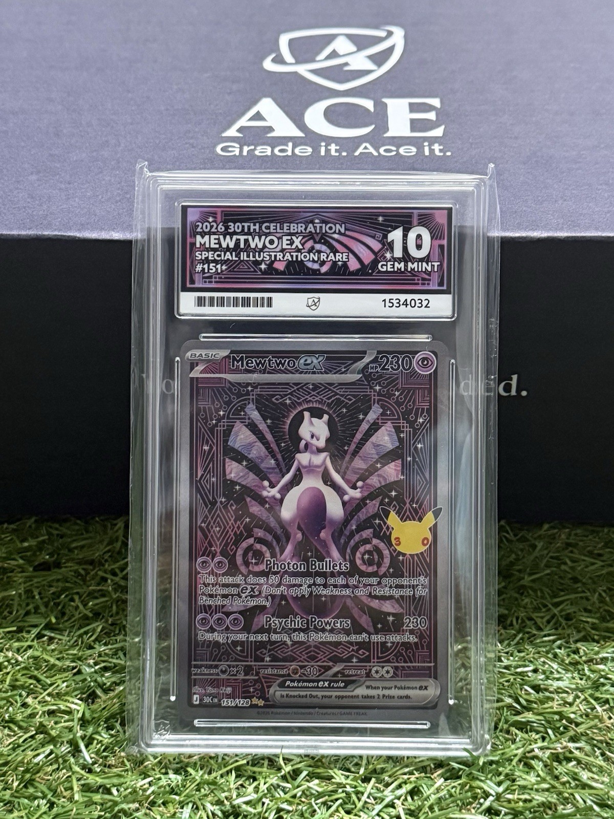 Pokémon TCG: Mewtwo ex 151/128 SIR – ACE Grading 10 | Perfect Subgrades