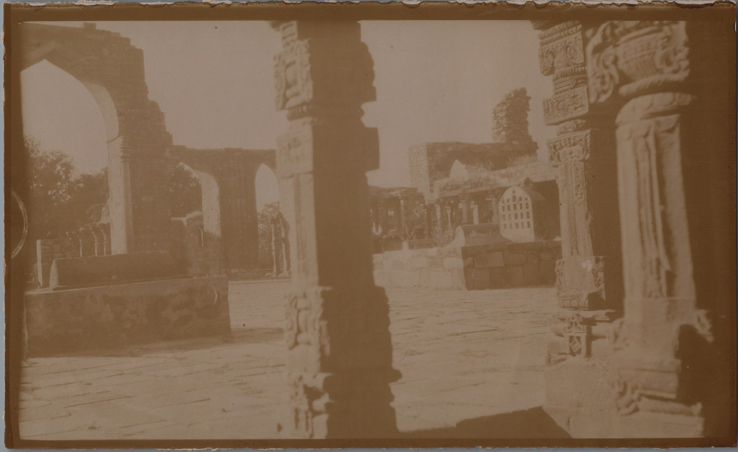 India, Dalhi, Quwwat-ul-Islam Mosque Vintage Print, Print from'Era