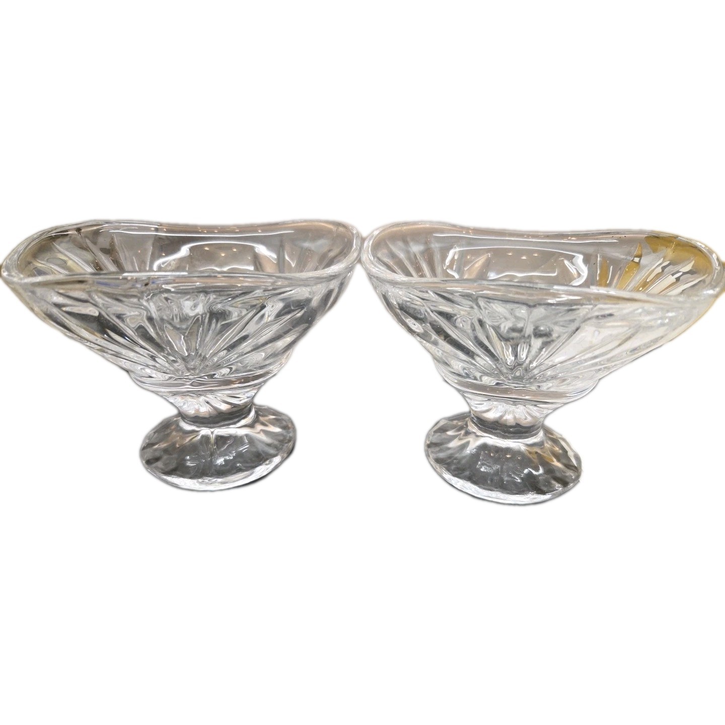 Vintage Clear Pressed Glass Compote dish