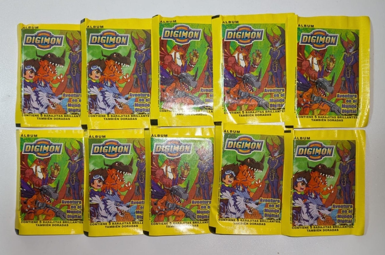 Uruguay version 2001 Navarrete Digimon Lot of 50 Sticker Packs