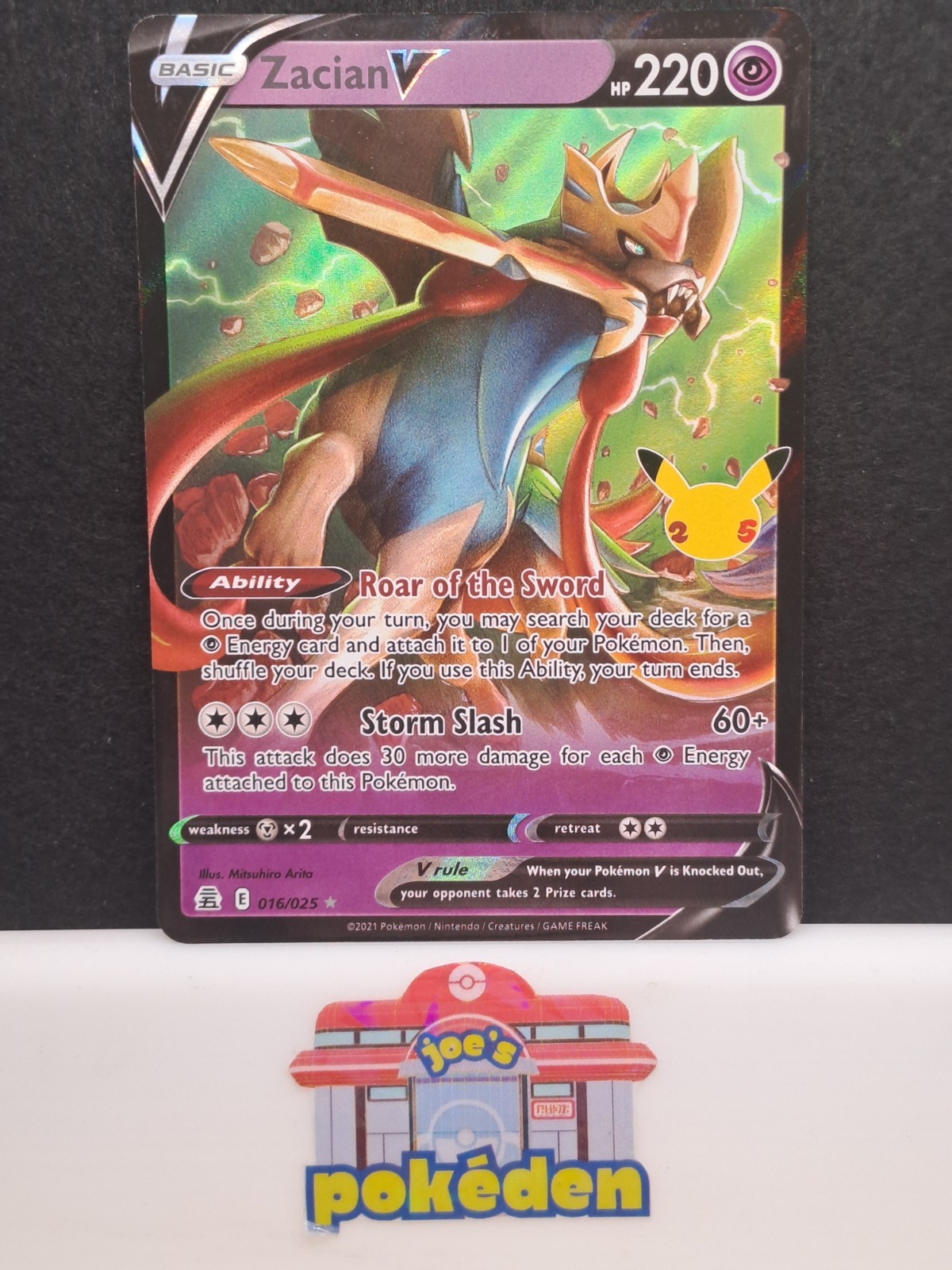 Pokémon TCG Zacian v Celebrations 016/025 Holo Ultra Rare