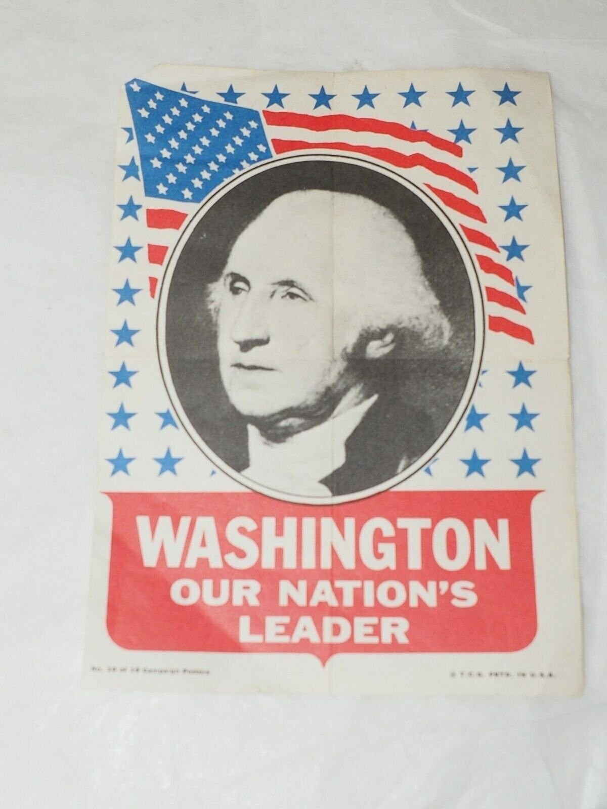 George Washington Our Nation\'s Leader Topps Mini Campaign Poster George Washington Our Nation\'s Leader Topps Mini Campaign Poster