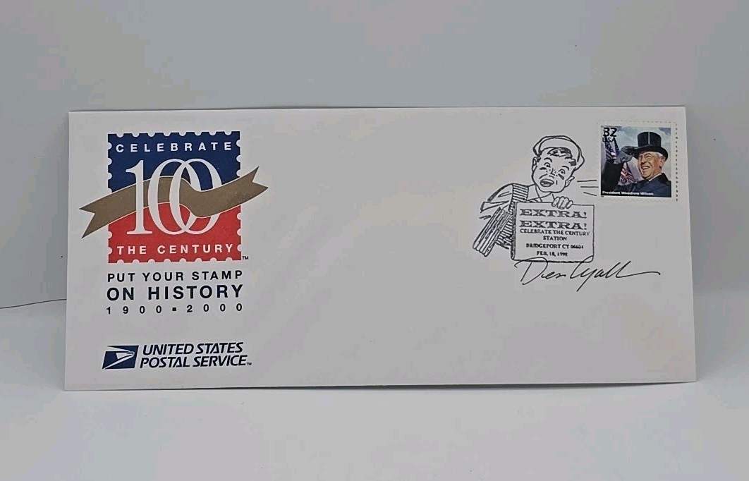 Dennis Lyall Artist Signed USPS PRES WOODROW WILSON Commemorative Stamp Envelope