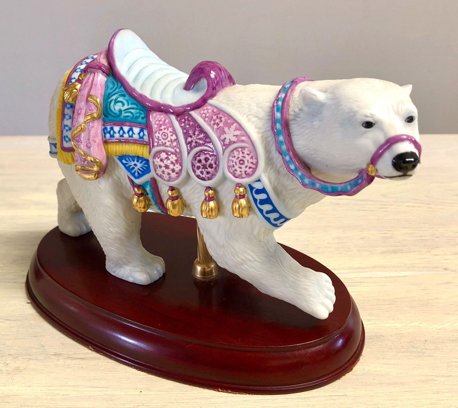 1991 Lenox Carousel Polar Bear Porcelain Figurine NIB + COA