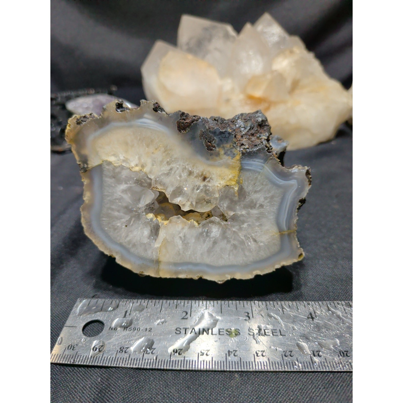 Crystalized Moss Agate Specimen w/ Purple Banding (2lbs 3oz)