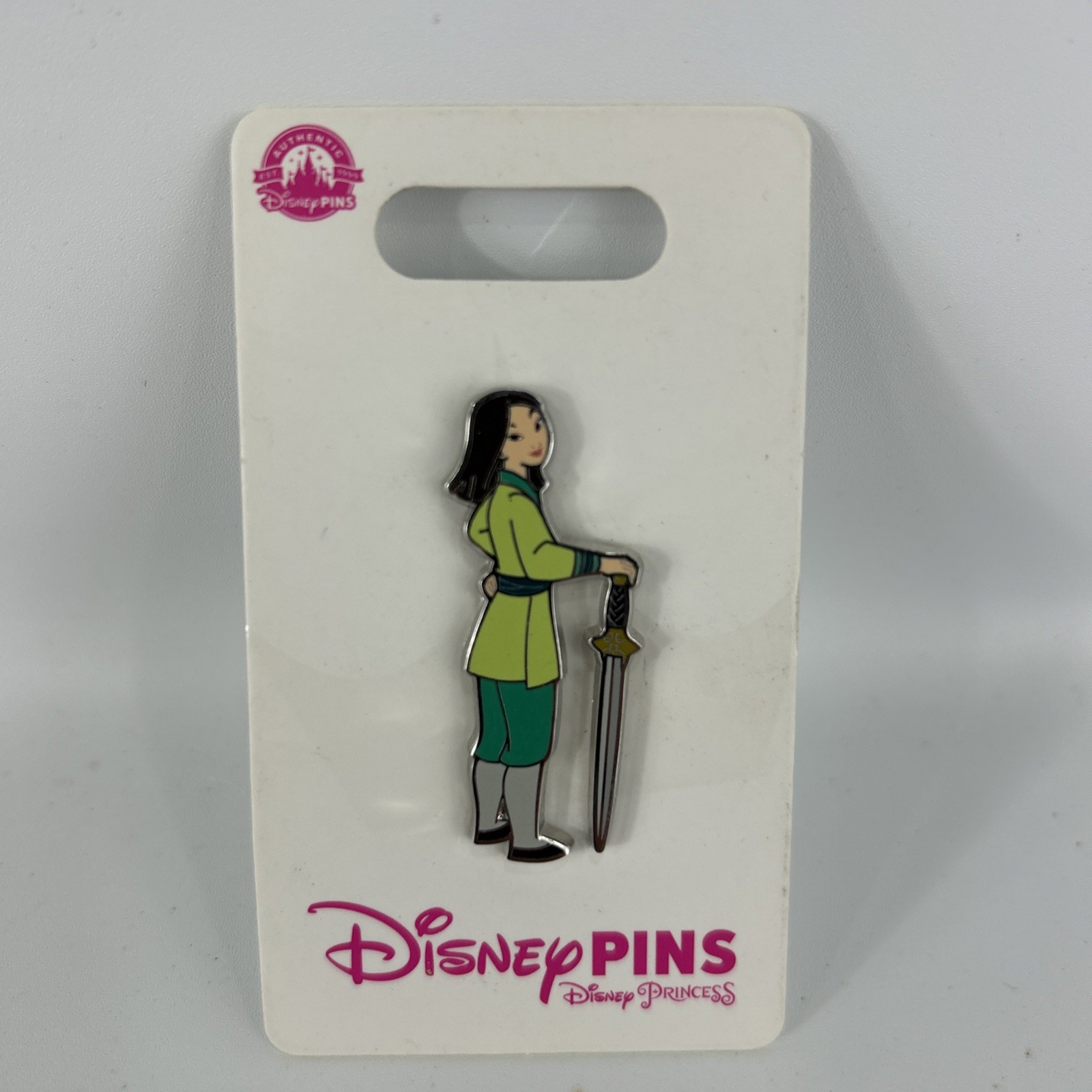 Mulan Villager With Sword Disney Princess Pin New On Card
