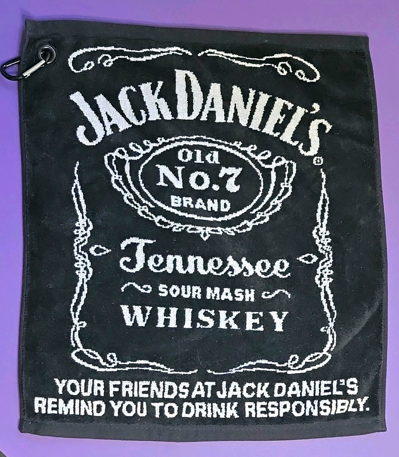 Jack Daniel’s Old No. 7 Bar Towel, Black/White Distillery Theme