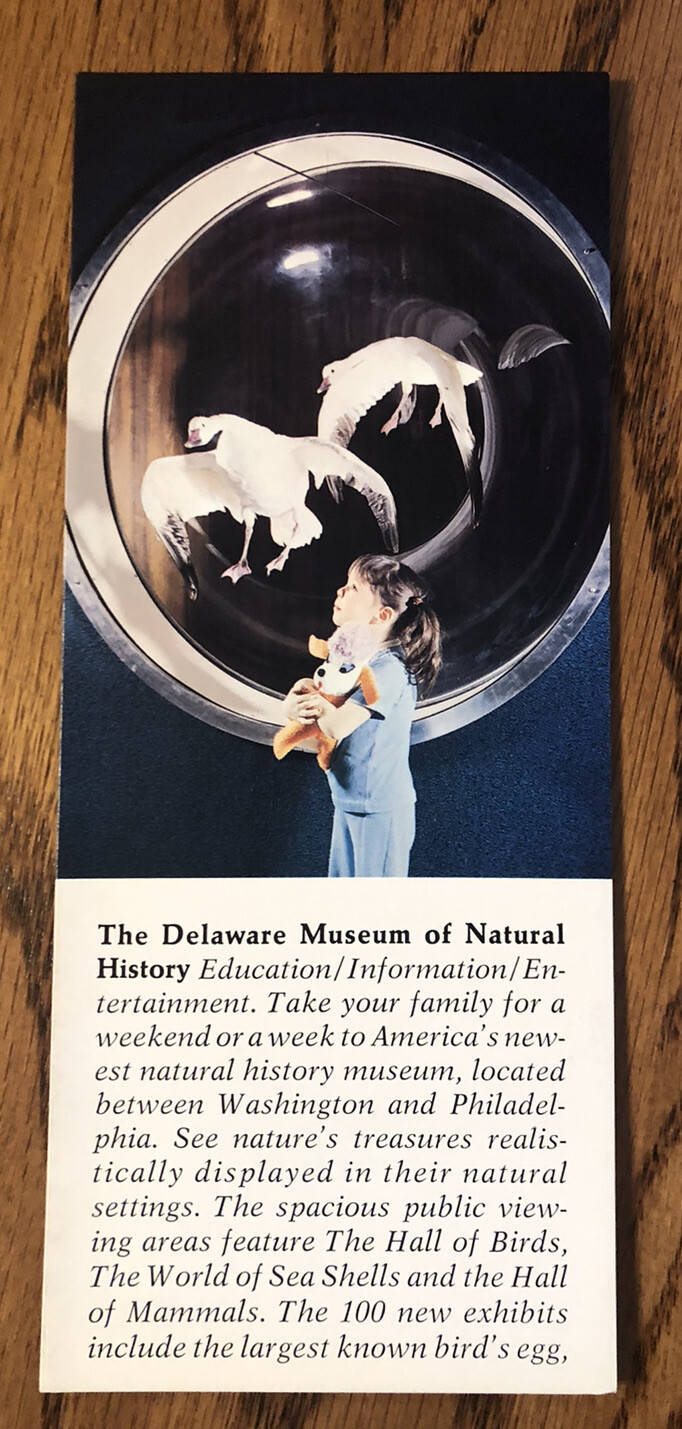 Vintage 1960’s/70’s Delaware Museum of Natural History Brochure