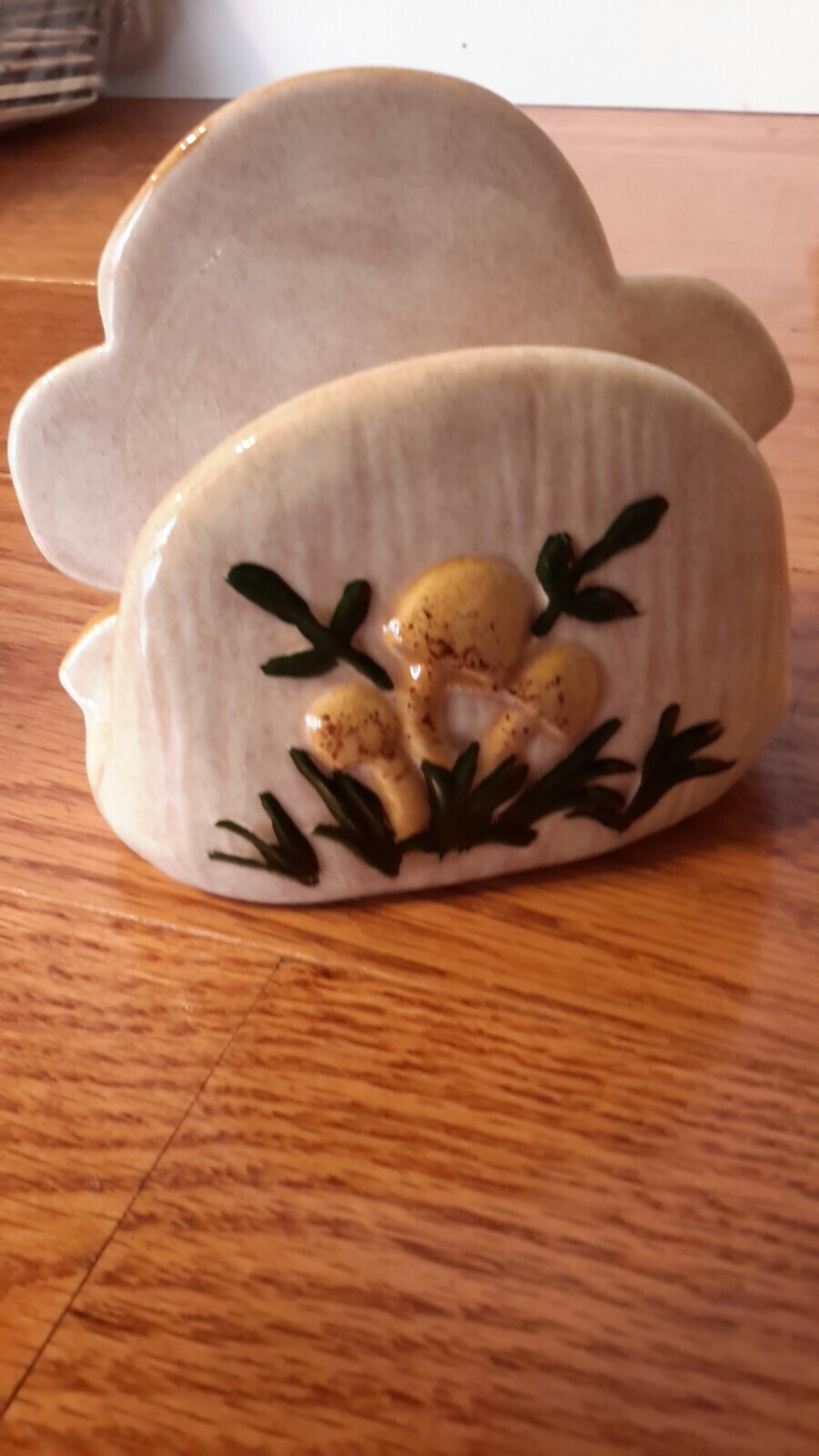 Vintage  Arnels Mushroom Ceramic Napkin Holder. 