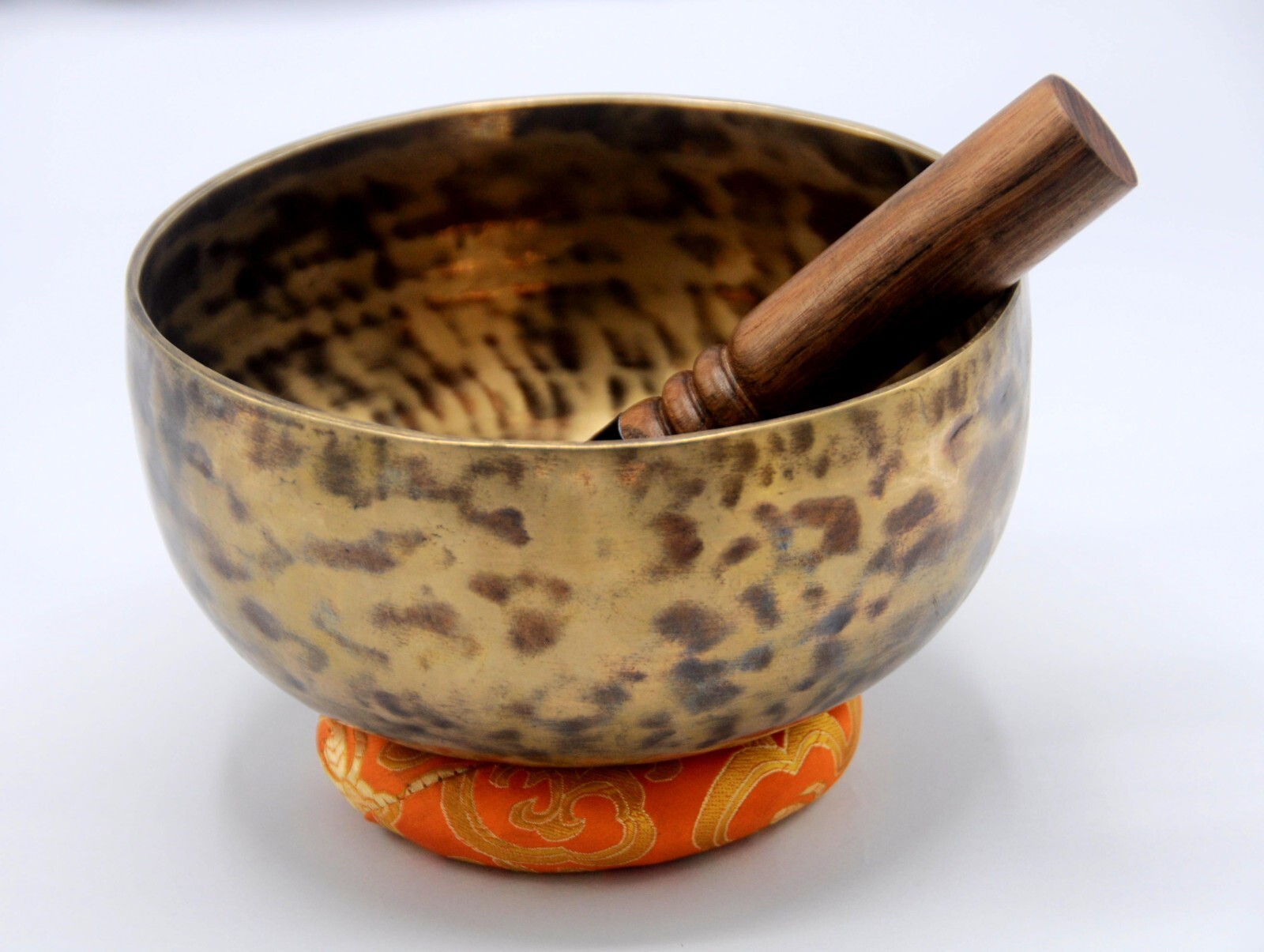 7 inch Handmade Tiger of Eye - Healing Bowl -Singing Bowl - Seven Chakra - Nepal