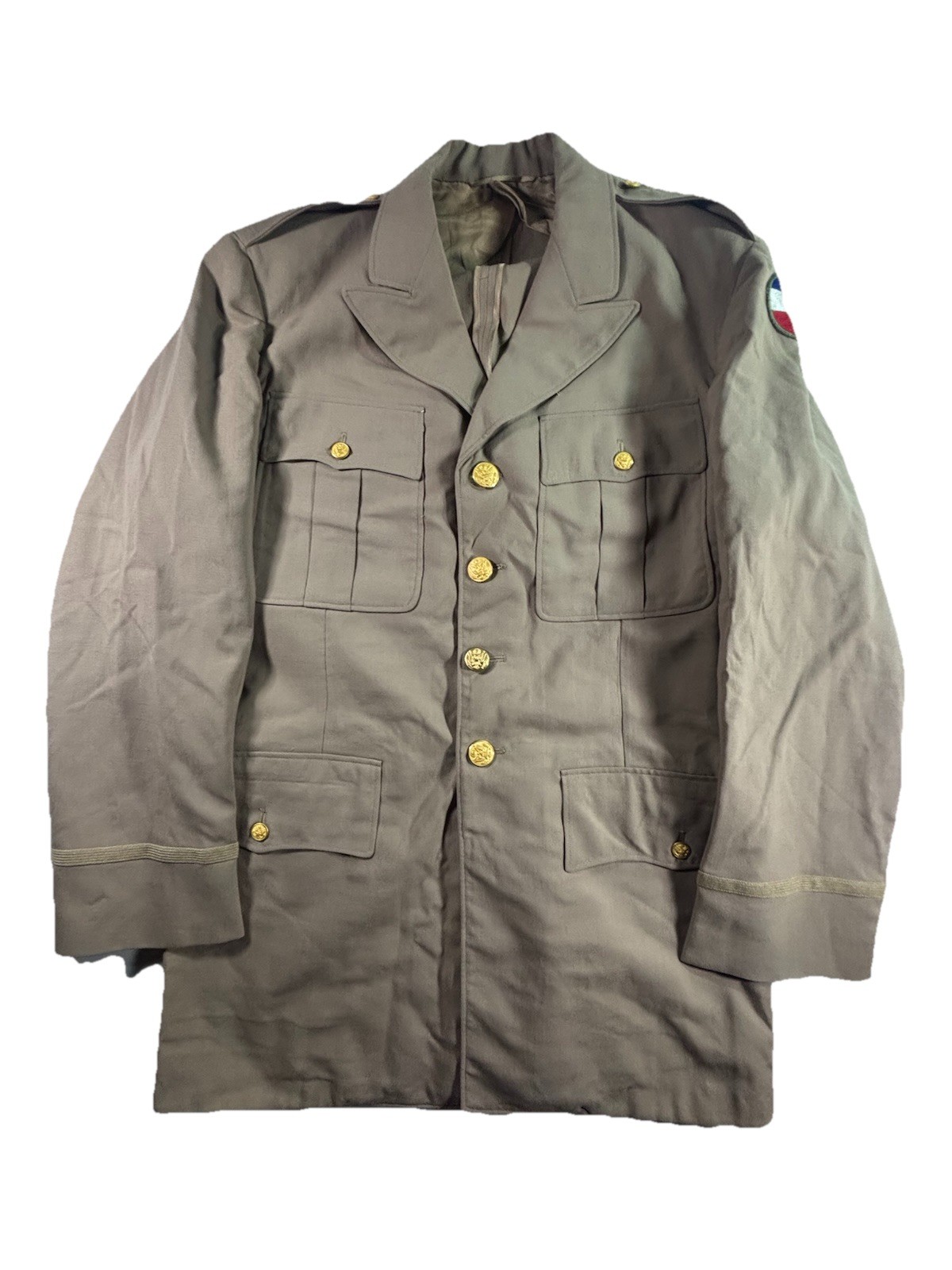 WWII–1950s U.S. Army Officer’s Service Coat – Army Ground Forces Patch
