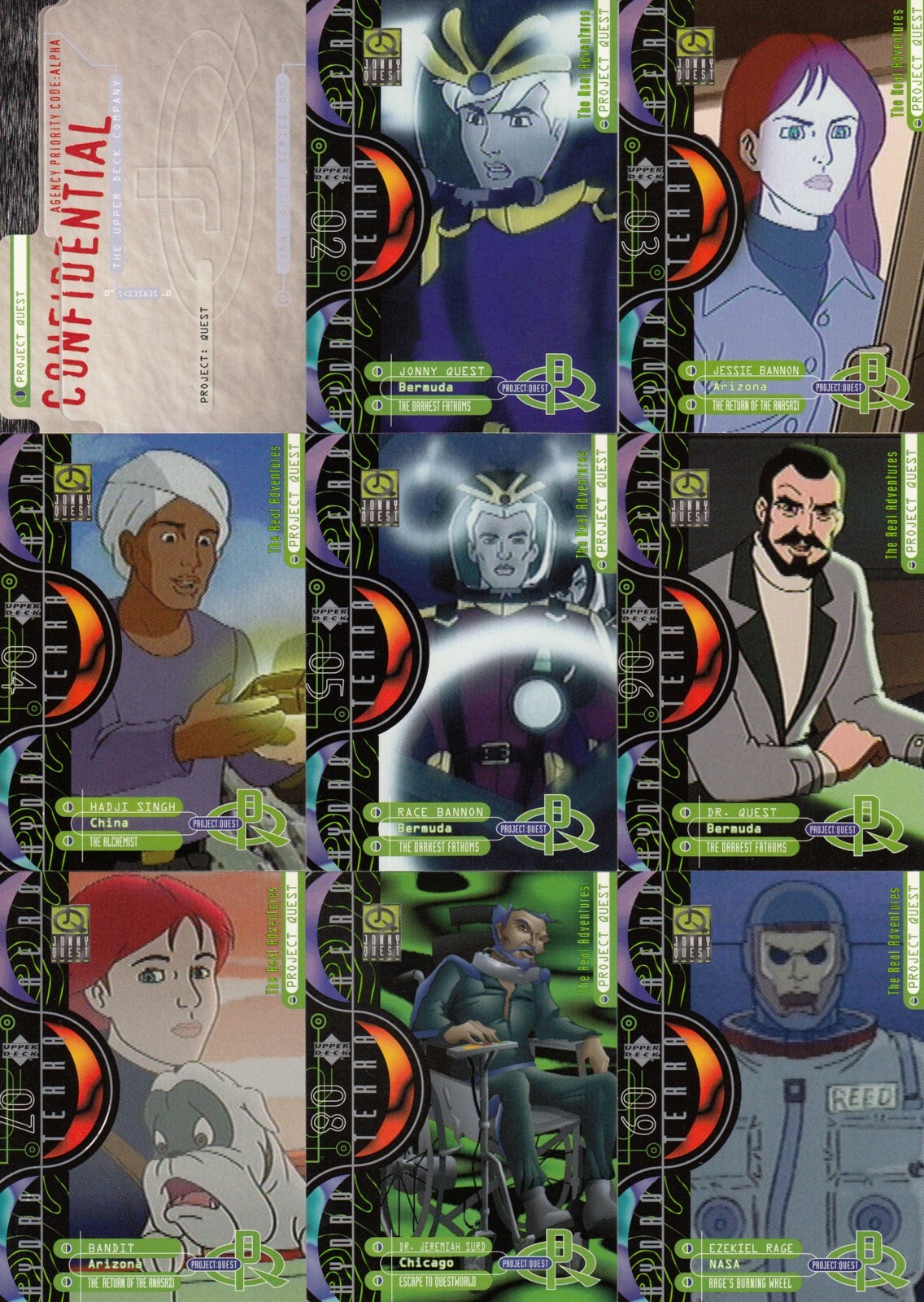 THE REAL ADVENTURES OF JONNY QUEST 1996 UPPER DECK BASE CARD SET OF 60 AN