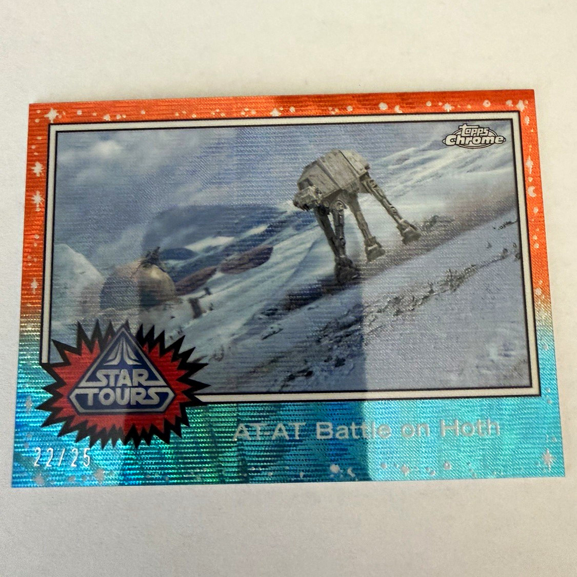 Topps 2015 Star Wars Star Tours AT-AT Battle on Hoth Blue 77ST-12, 22/25