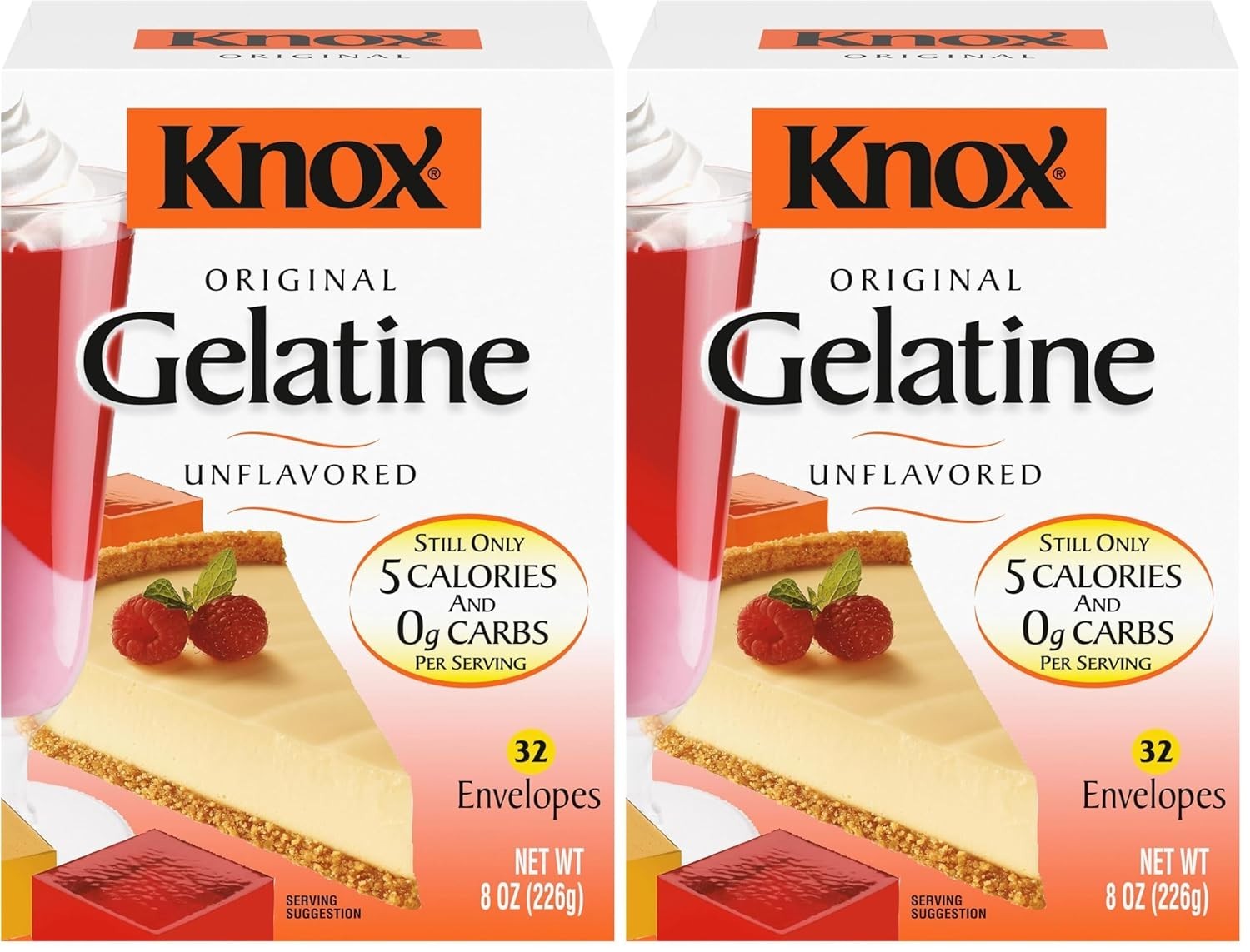 Knox Original Unflavored Gelatin, 32 ct Packets NEW Knox Original Unflavored Gelatin, 32 ct Packets NEW
