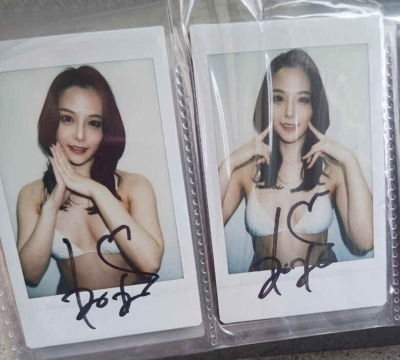 Nene Yoshitaka Autographed Signed Instax photo Cheki Japan Femail JAV Idol