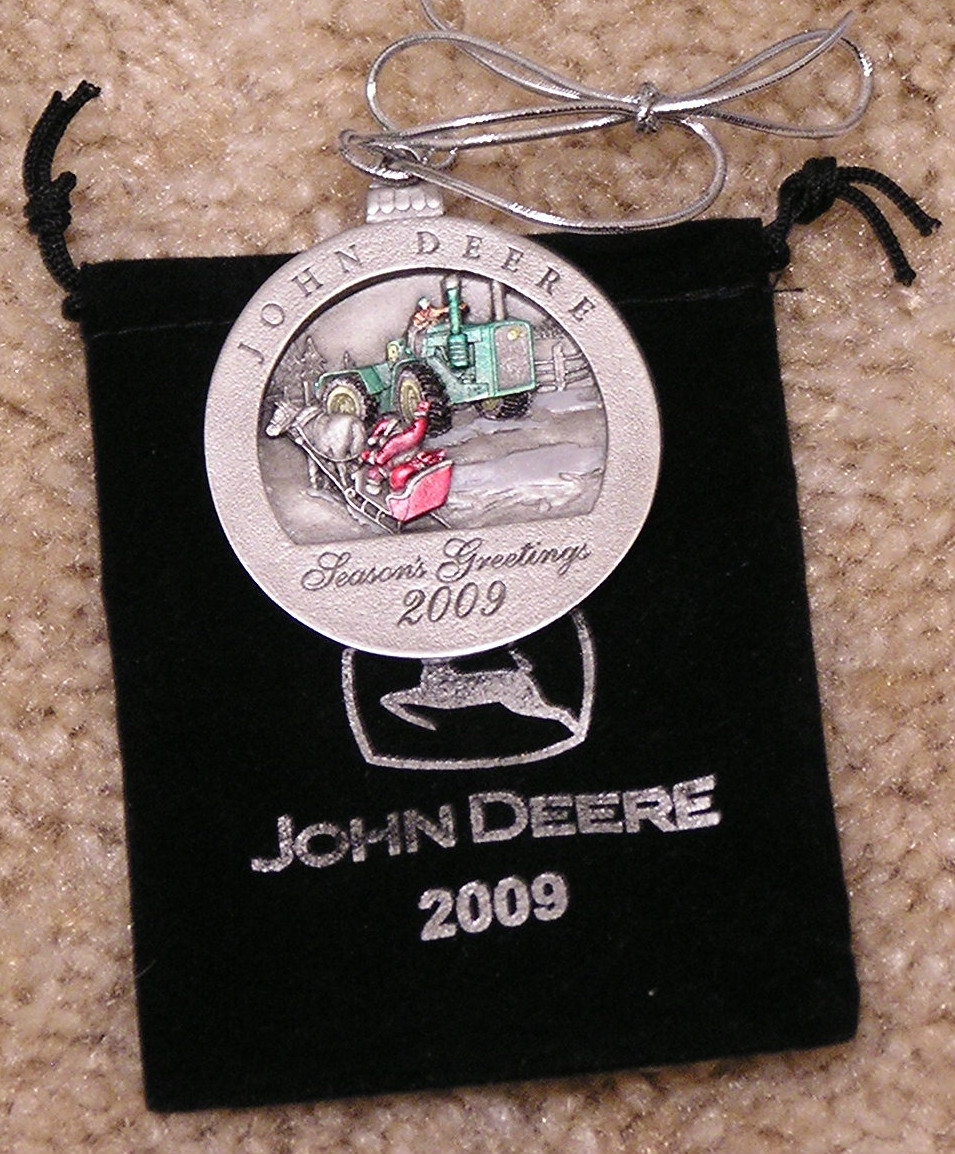 2009 John Deere Pewter Christmas Ornament