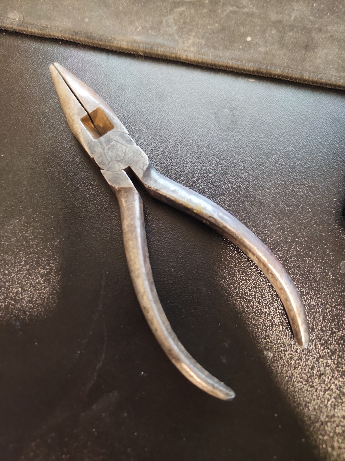 Vintage Unarked 6 Inch Flat Nose Pliers Metal No Grips