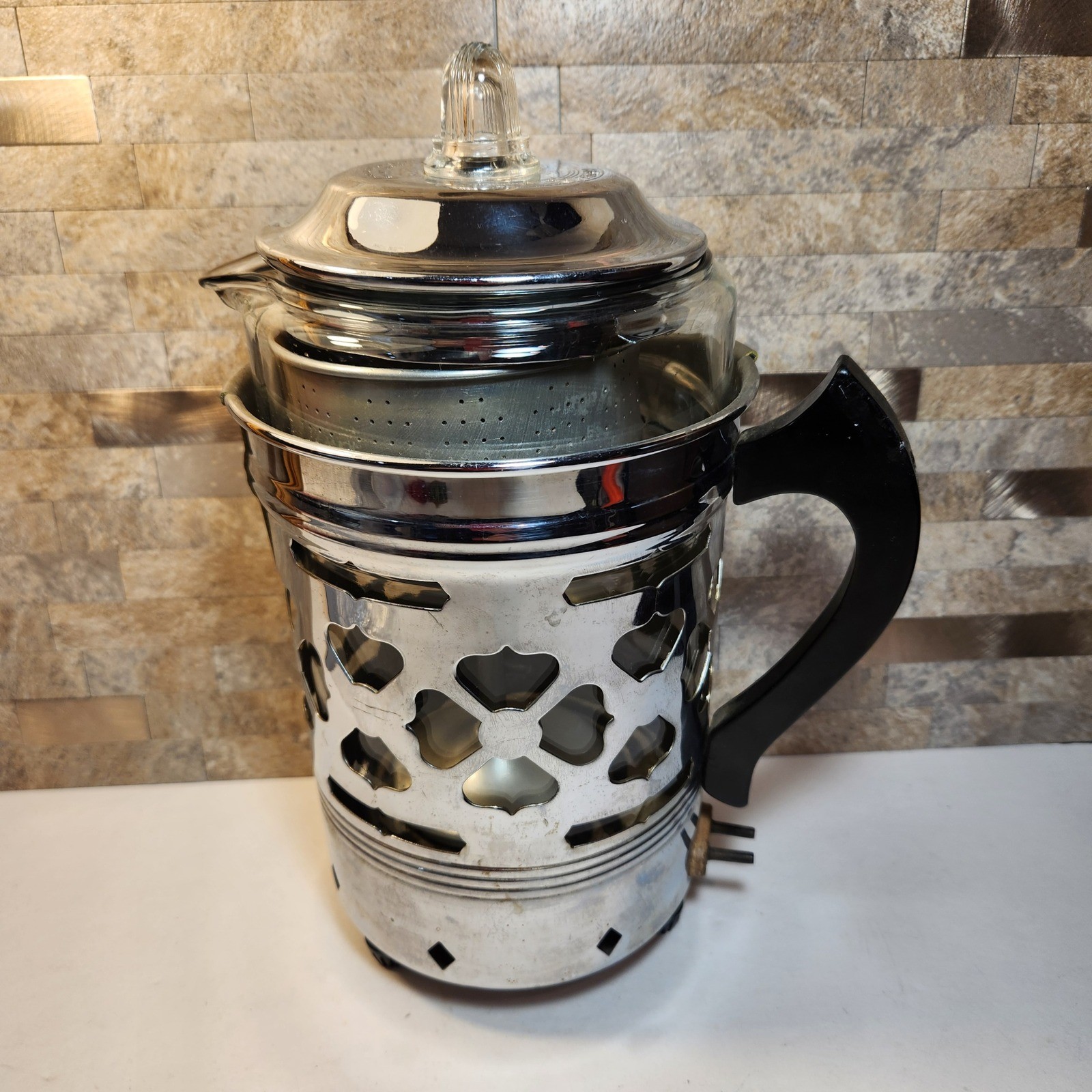 Vintage Forman Family Coffee Maid Electric Percolator Pyrex Glass Liner 1000 A