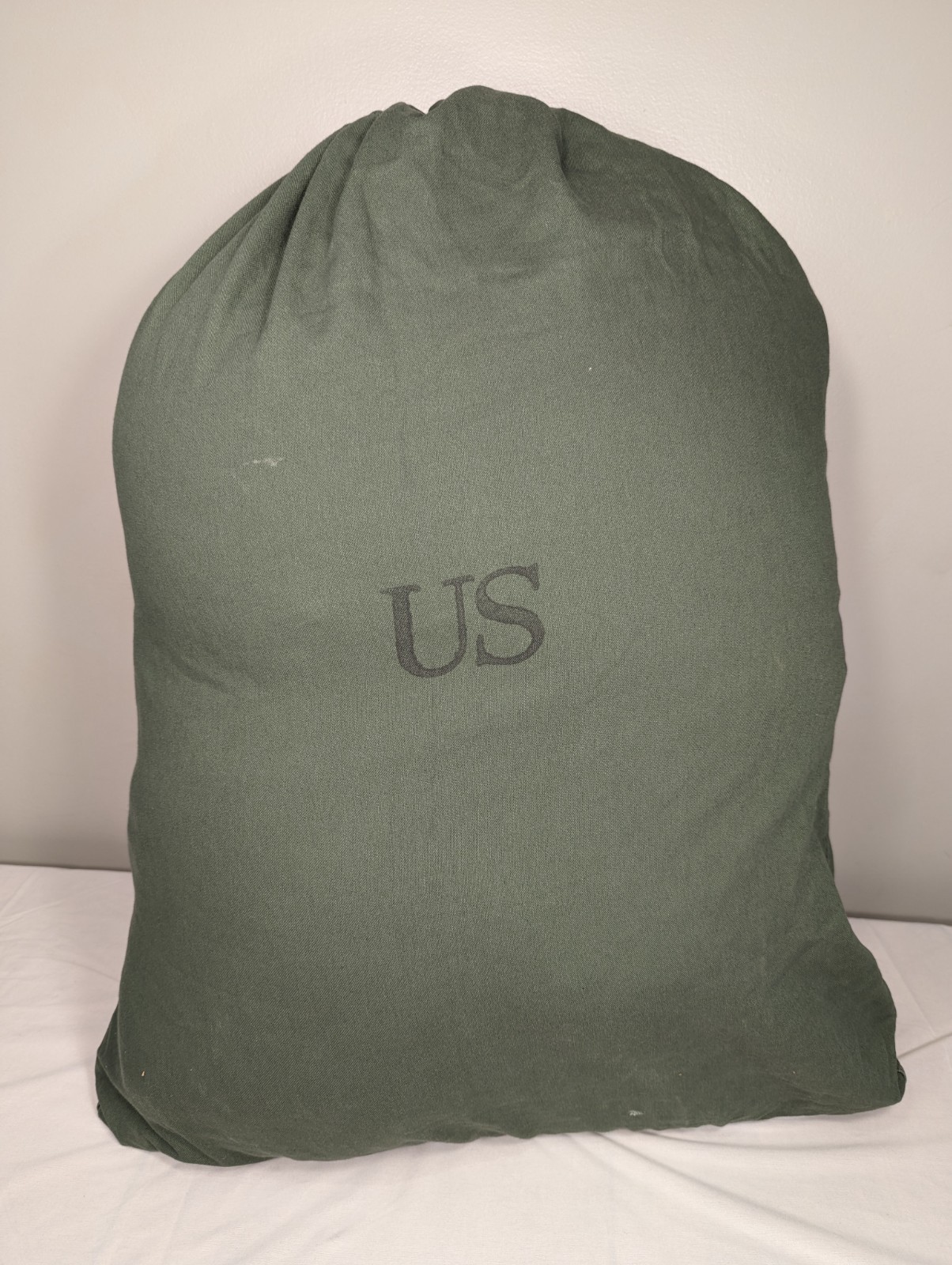 2 Pack - US Military Barracks Cotton Laundry Bag Green NSN 8465-00-530-3692