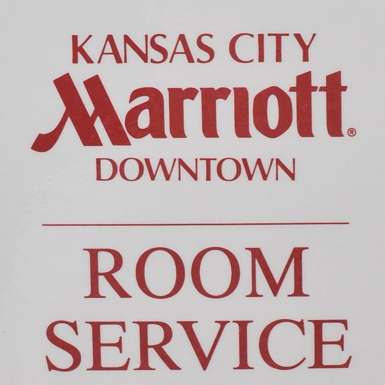 1995 Marriott Hotel Restaurant Room Service Menu Downtown Kansas City Missouri