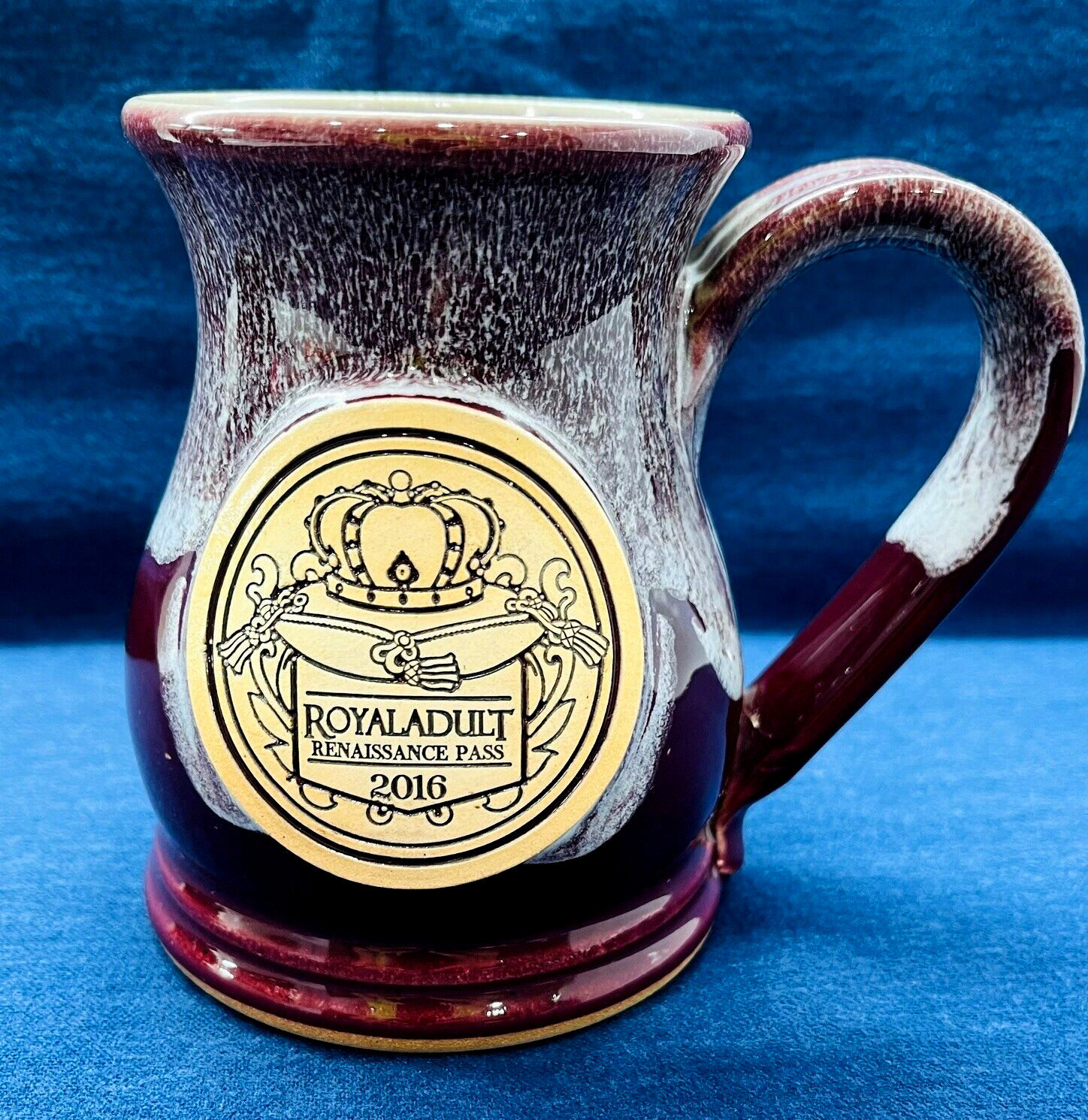 Mug Pottery Royal adult Renaissance Pass 2016 Handmade USA Grey Fox Pottery 5\