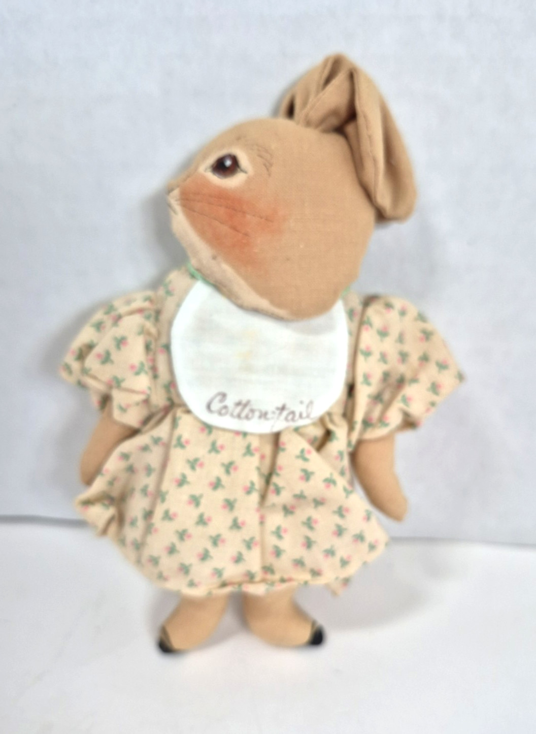 Vintage Gladys Boalt Cotton Tail Rabbit Ornament Signed Beatrix Potter Cloth