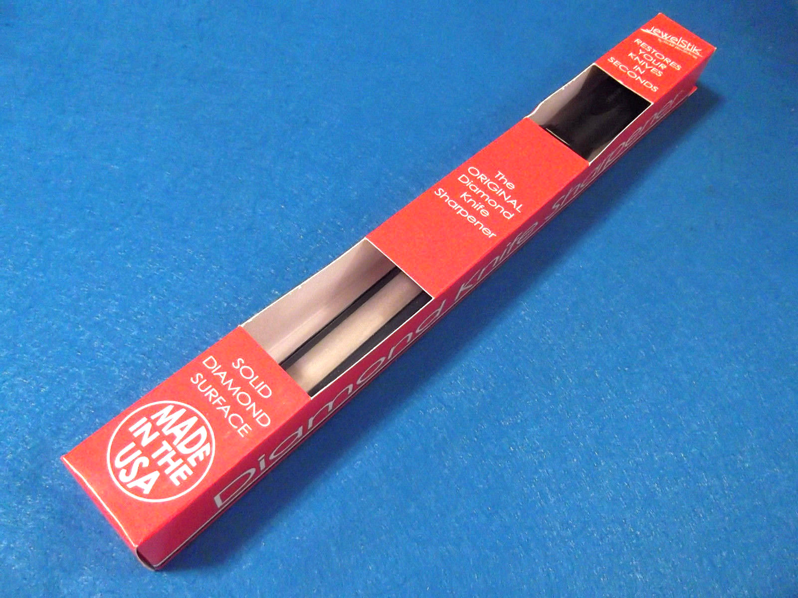 HEWLETT JEWELSTIK HMC10M Diamond MEDIUM 600 grit oval rod knife sharpener USA