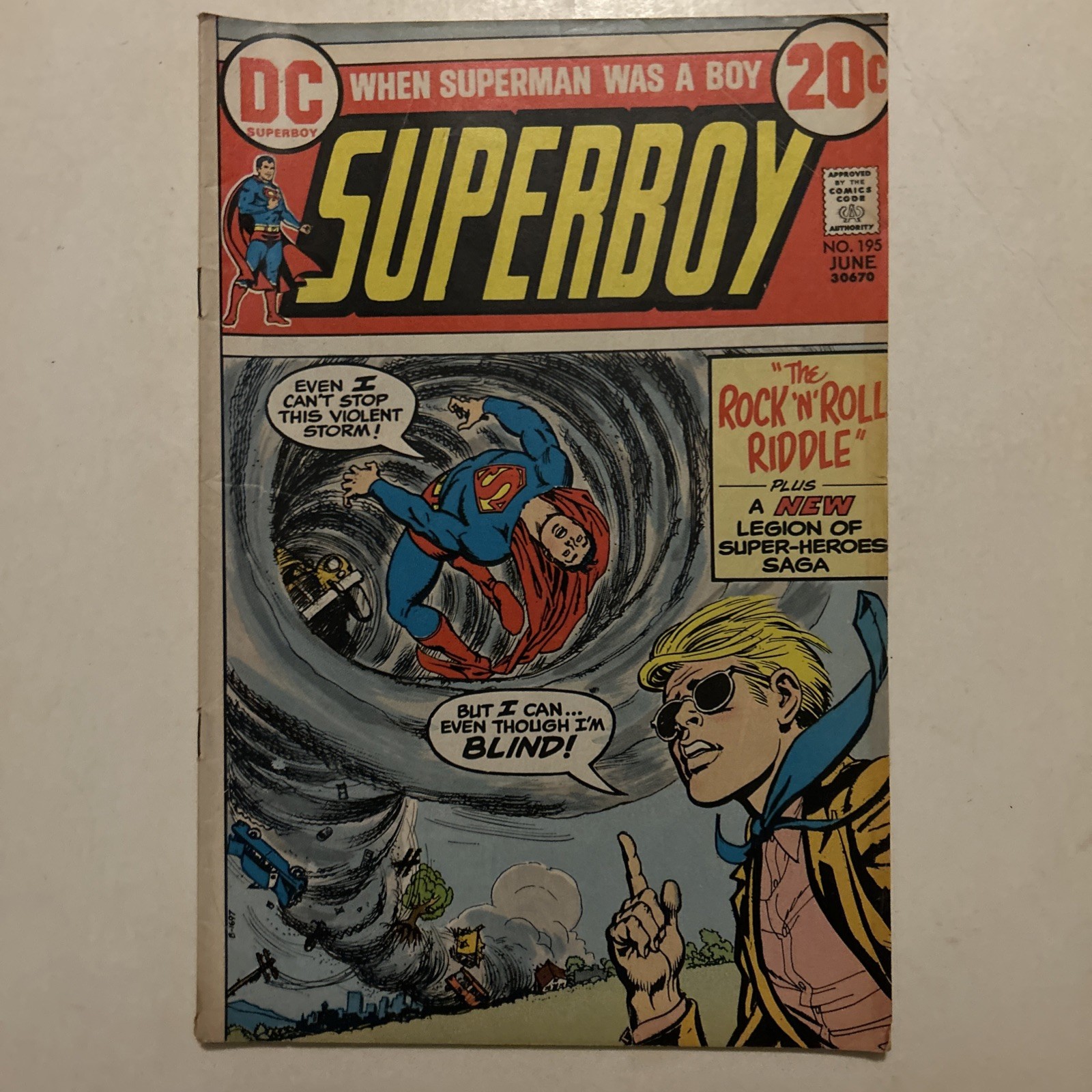 Superboy #195 ORIGINAL Vintage 1973 DC Comics 1st Wildfire