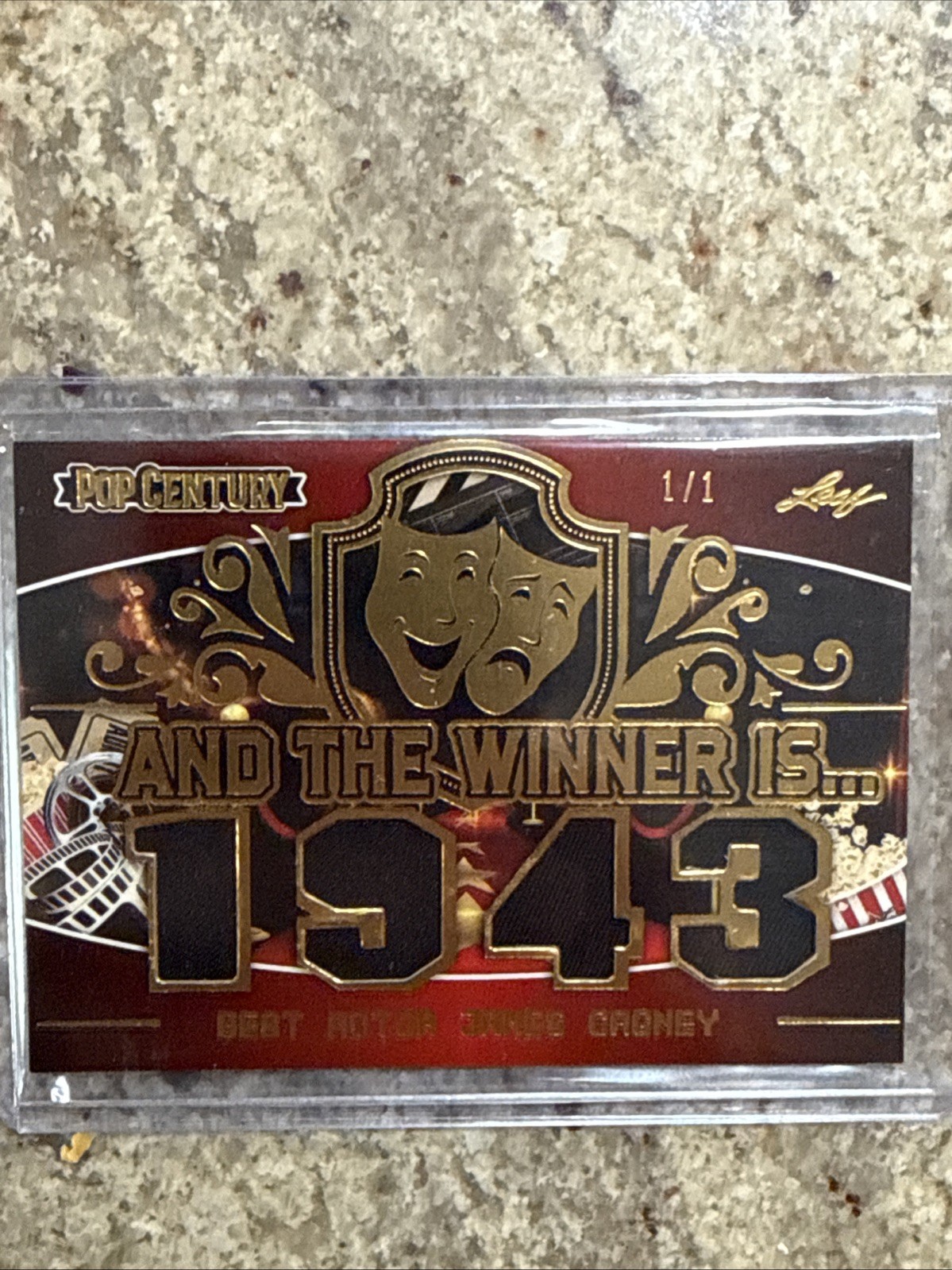 2020 1/1 Leaf Pop Century And The Winner Is James Cagney  1943 ATW-10