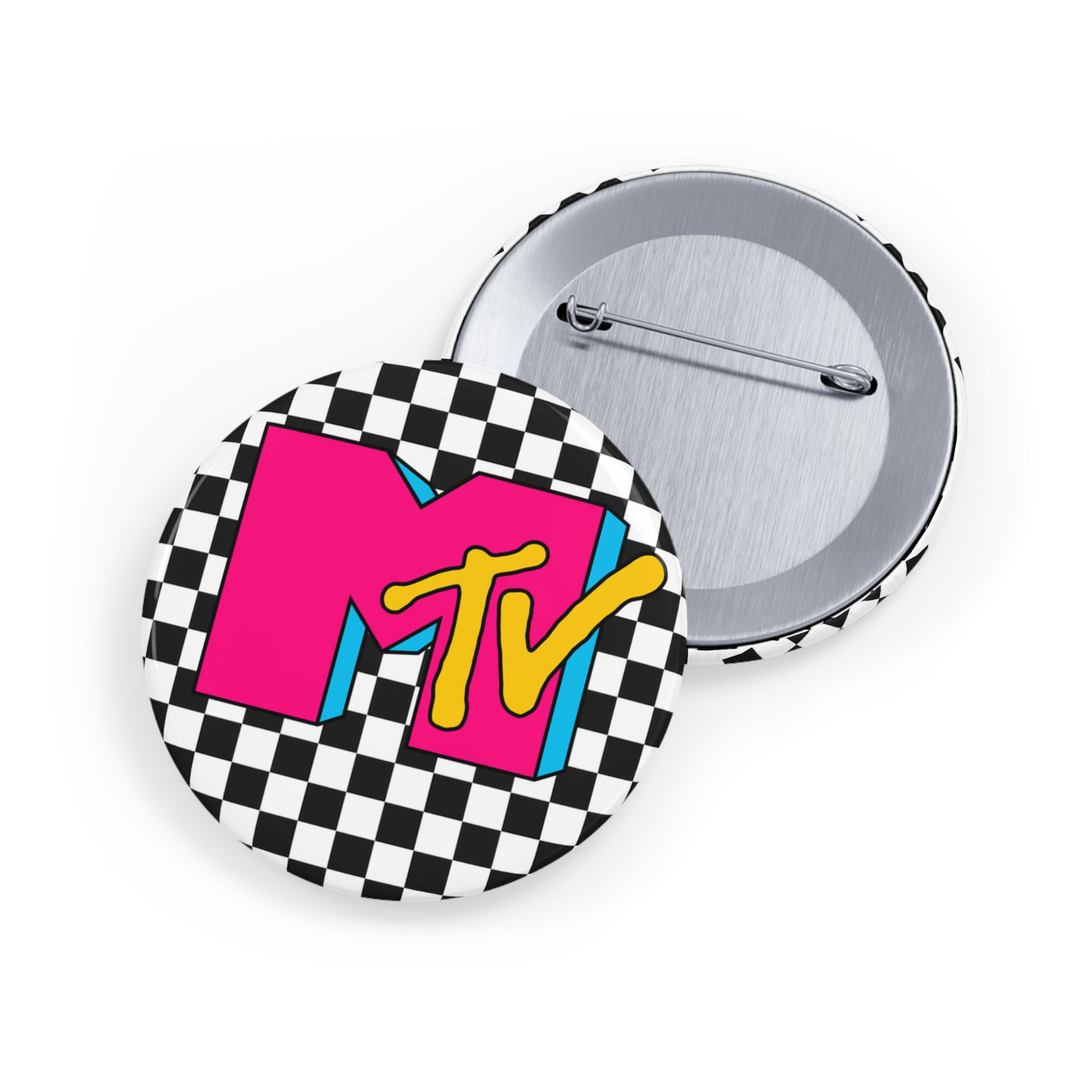 MTV Collector Pin/Button, New 2.25 inch, Retro Design, Throwback, 1980s, 1990s