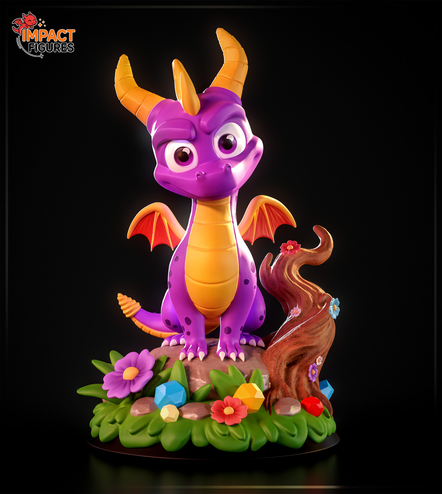 1:10 Spyro the Dragon Fan Art UNPAINTED Resin Garage Kit Diorama
