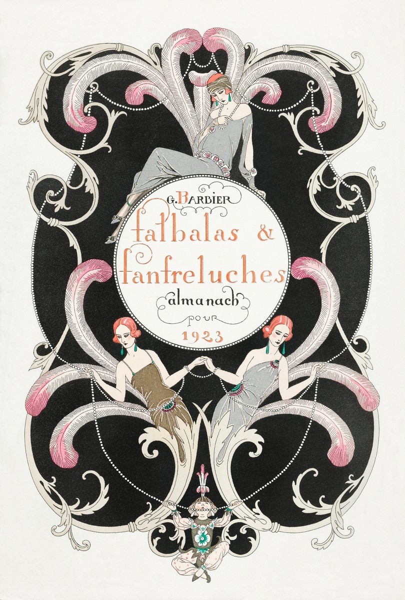 1923 Art Deco French Falbalas et Fanfreluches Advertisement Poster Print