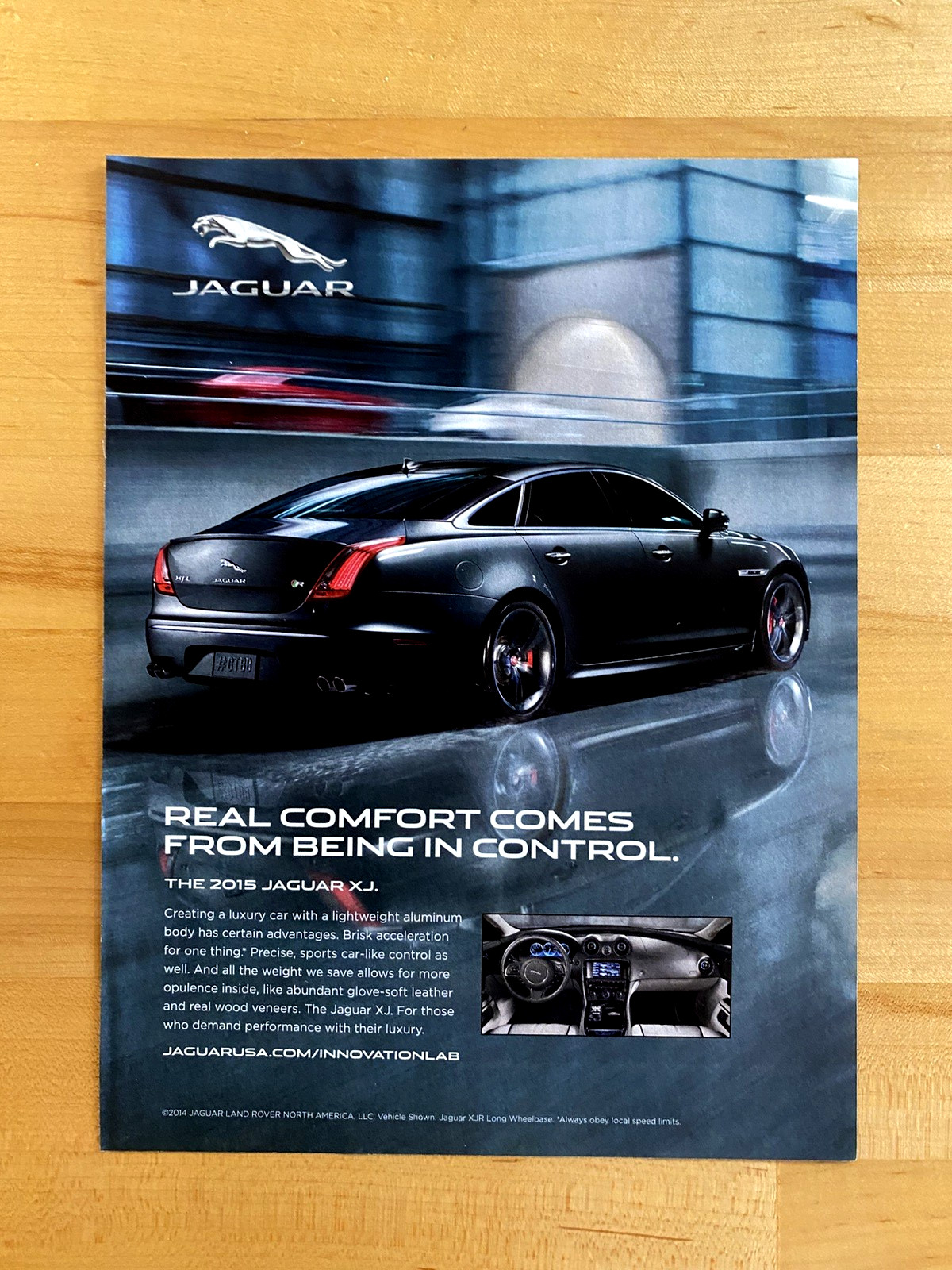 2014 Print Ad 2015 Jaguar XJ