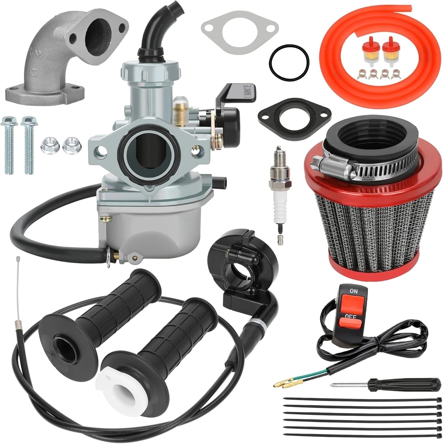 PZ22 Carburetor 22 mm Carb Throttle Cable Grip for 110cc 125cc ATV Pit Dirt Bike PZ22 Carburetor 22 mm Carb Throttle Cable Grip for 110cc 125cc ATV Pit Dirt Bike