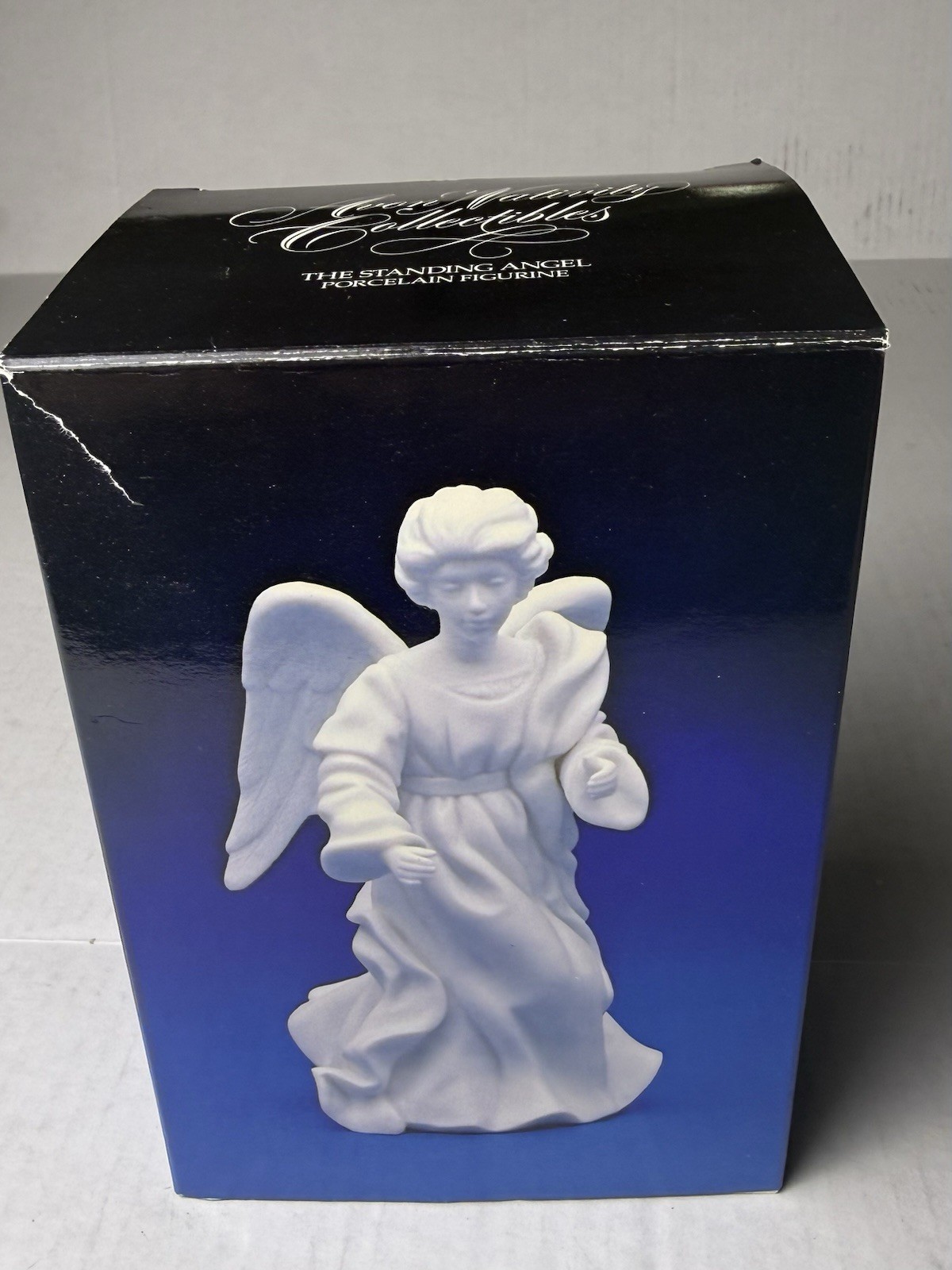 Avon Standing Angel Nativity Figurine 1987 White Porcelain Vintage Christmas Avon Standing Angel Nativity Figurine 1987 White Porcelain Vintage Christmas