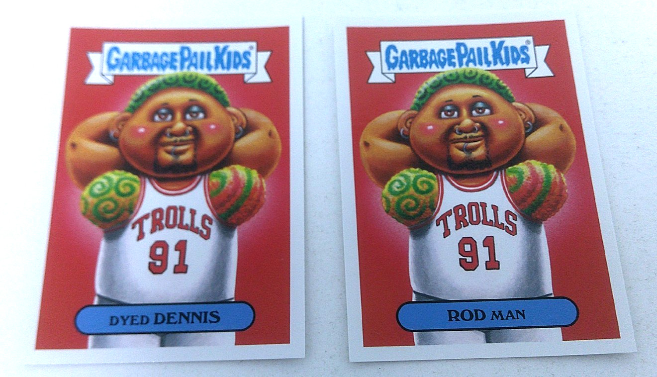 2019 Garbage Pail Kids Dyed Dennis 7A & Rod Man 7B GPK We Hate The 90's