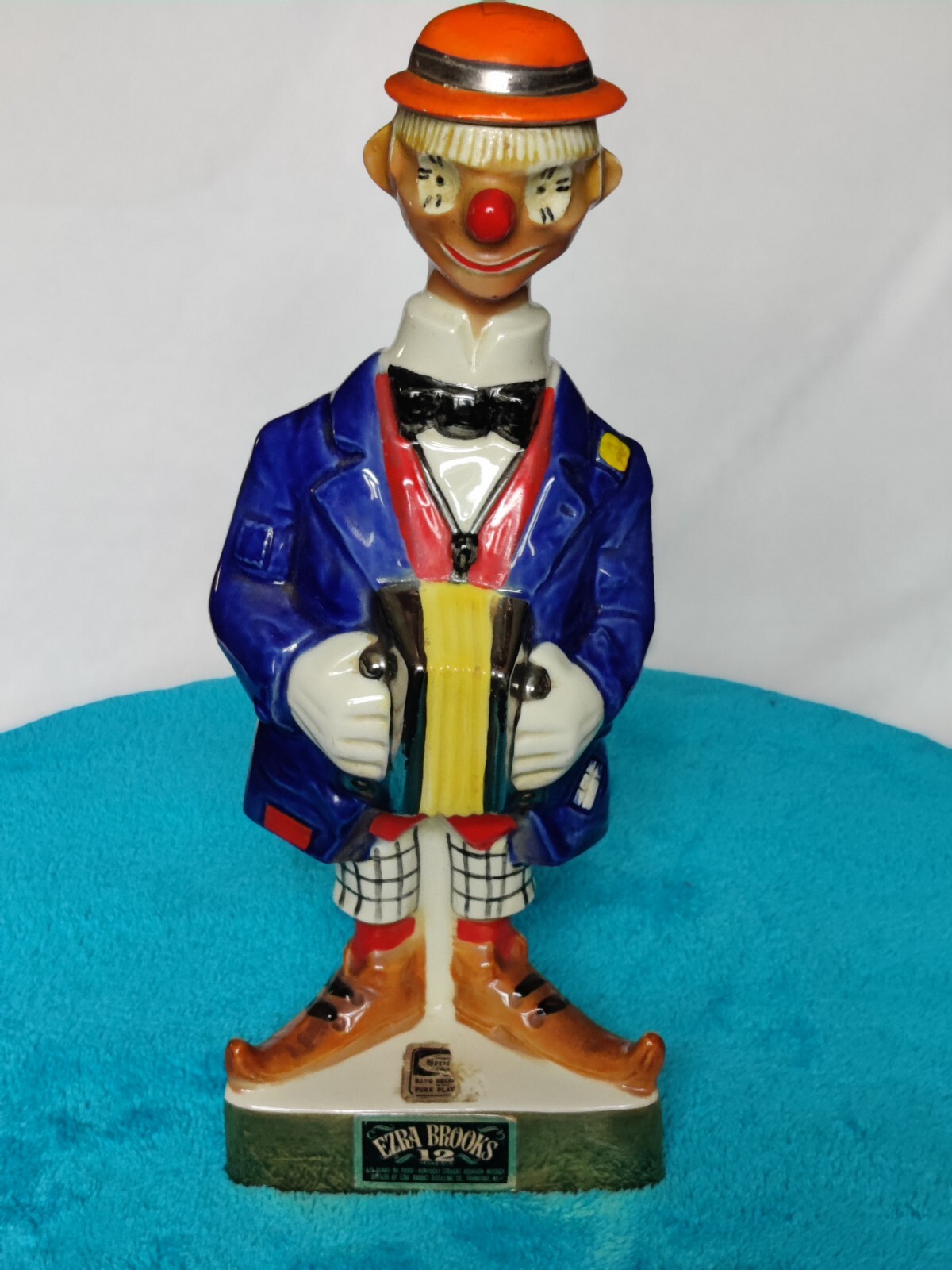 This listing is for a vintage clown decanter from Ezra Brooks