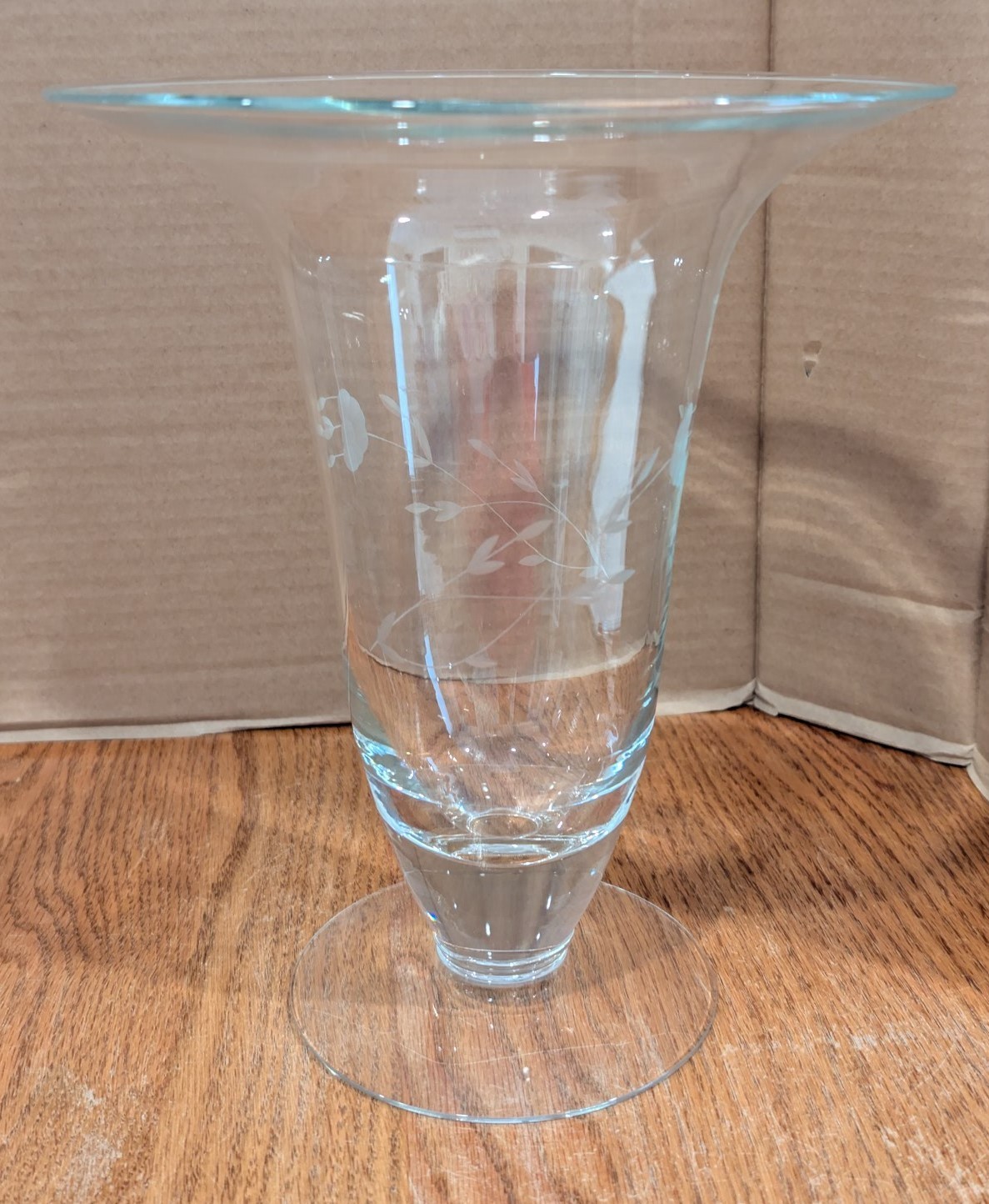 Princess House Heritage Crystal Trumpet/Flared Vase 10.25\