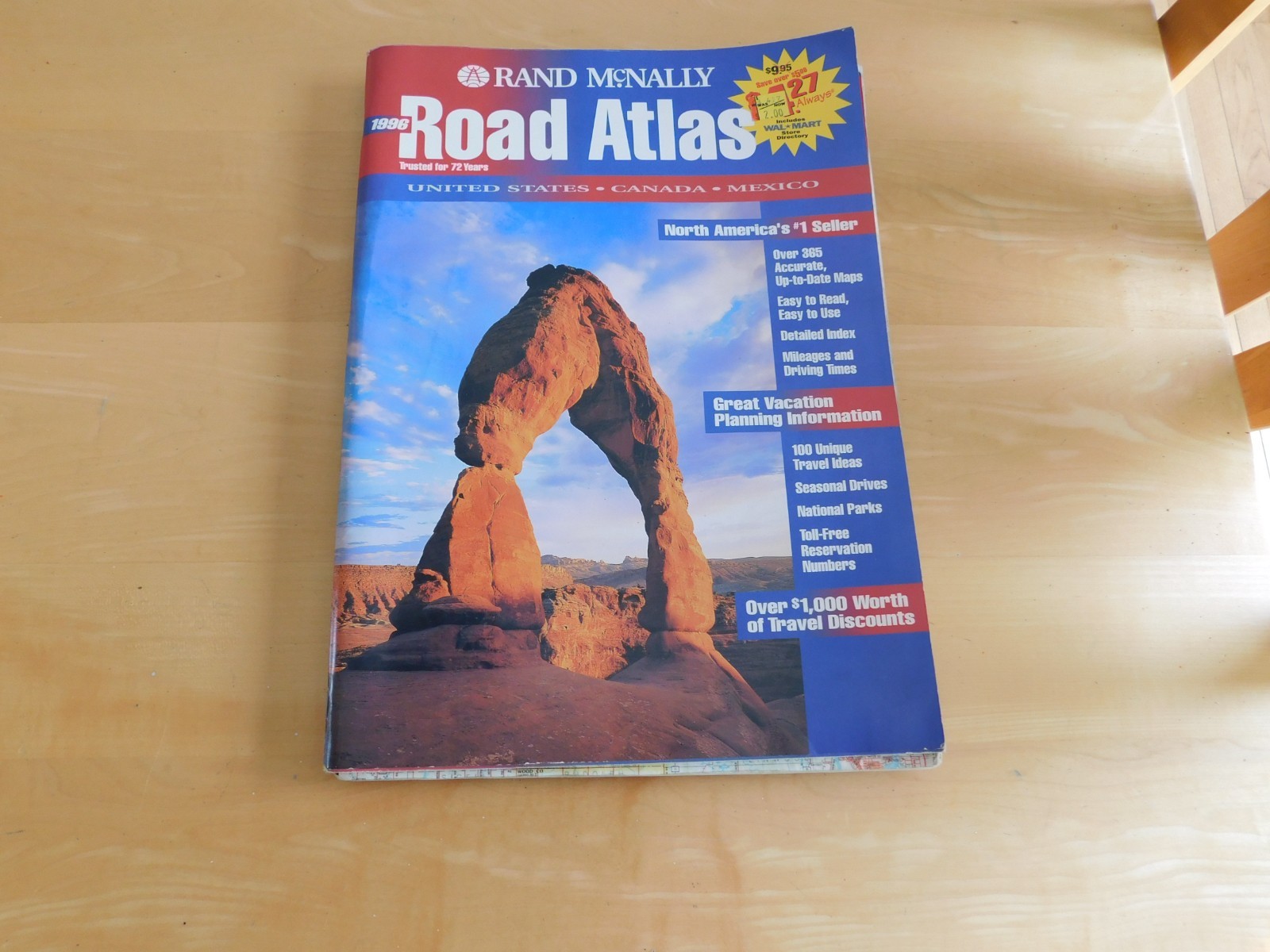 Vintage 1996 Rand McNally Road Atlas United States Canada Mexico - Great Shape 